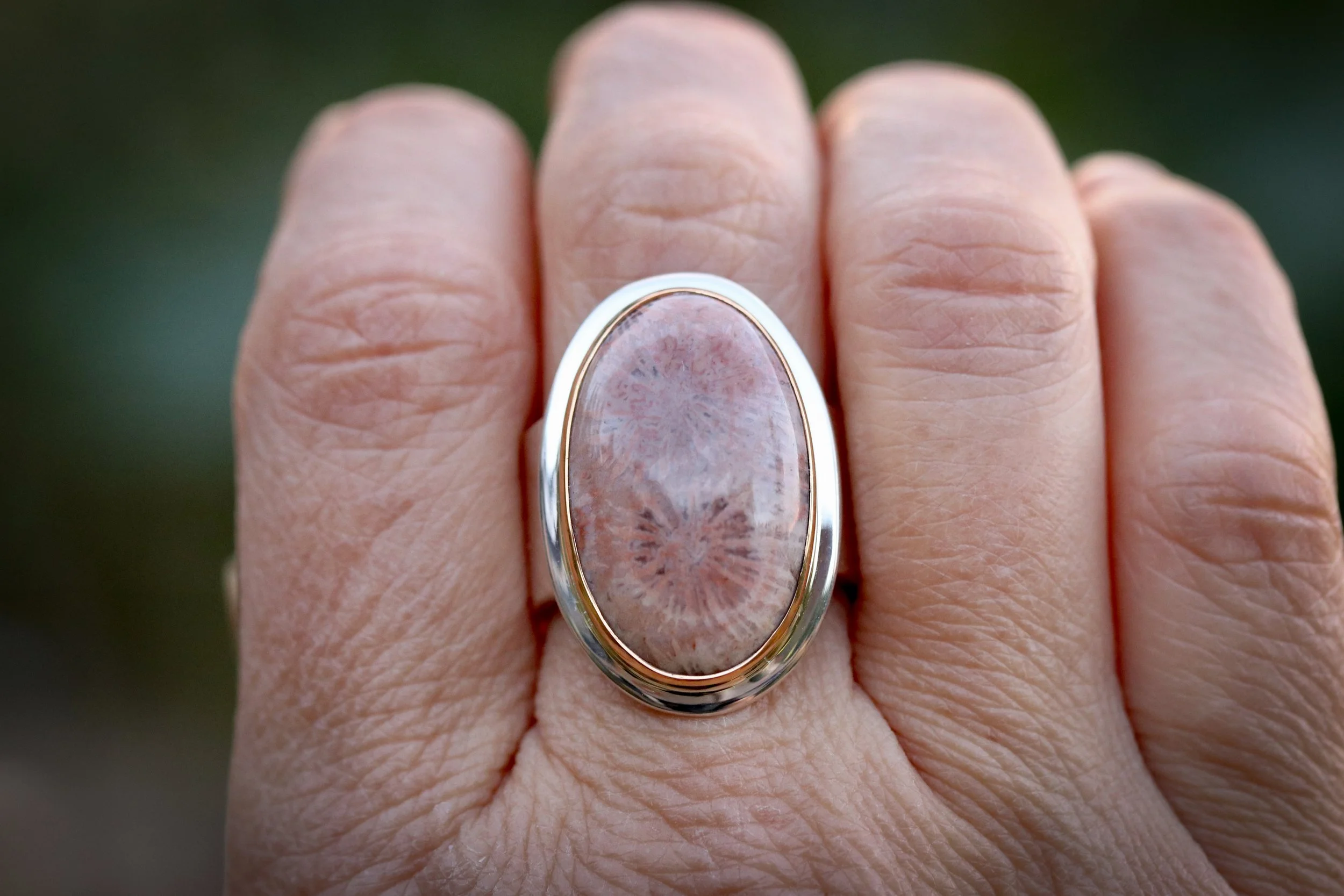 Fossilized Coral Big Sur Classic Ring