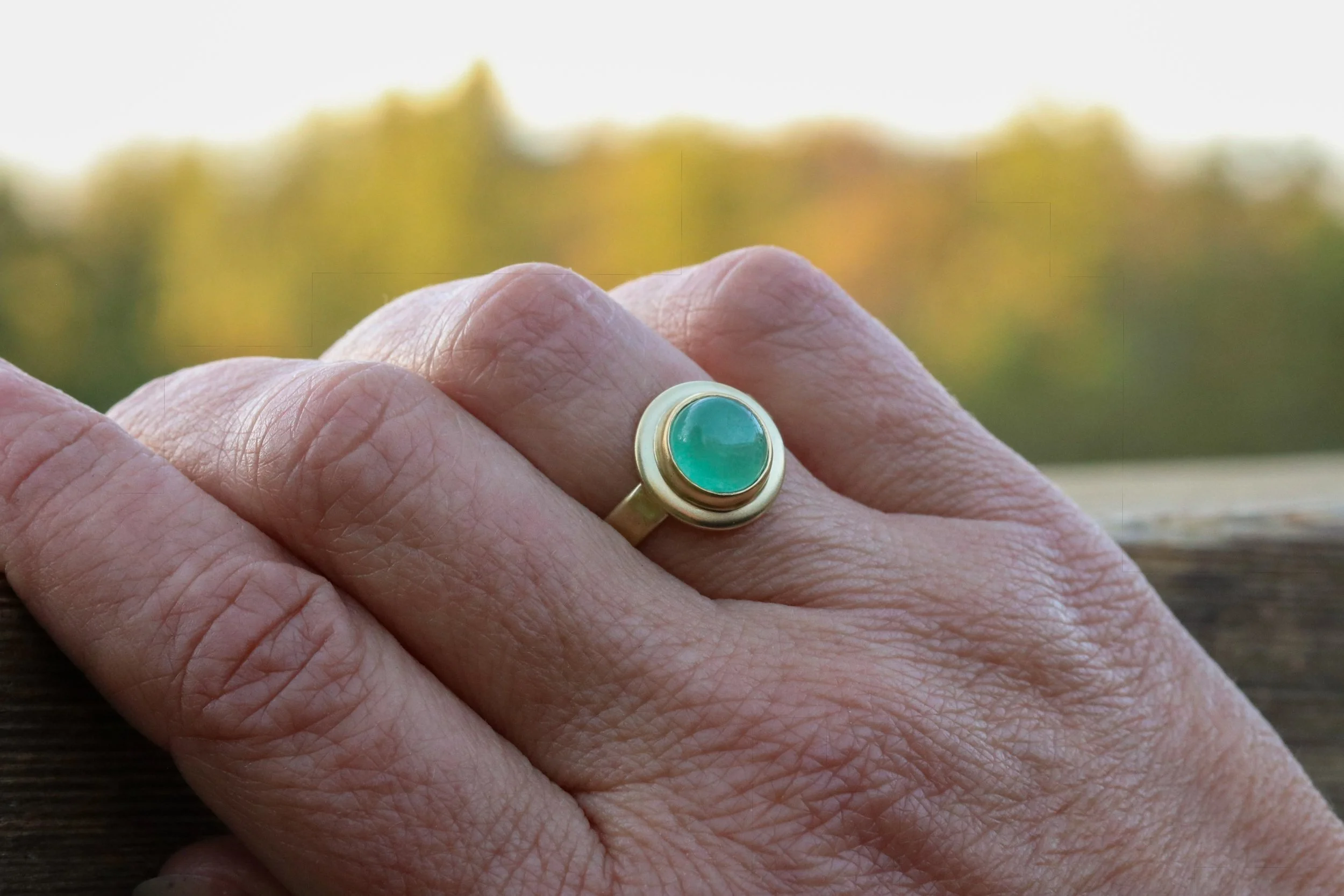 Emerald Ring in 18k & 22k