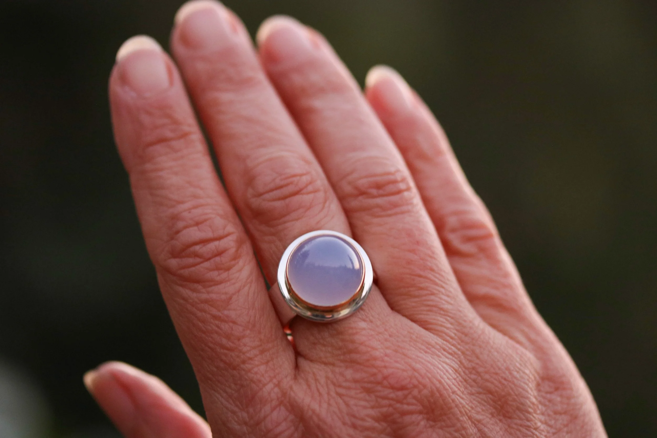 Holly Blue Chalcedony Big Sur Classic Ring