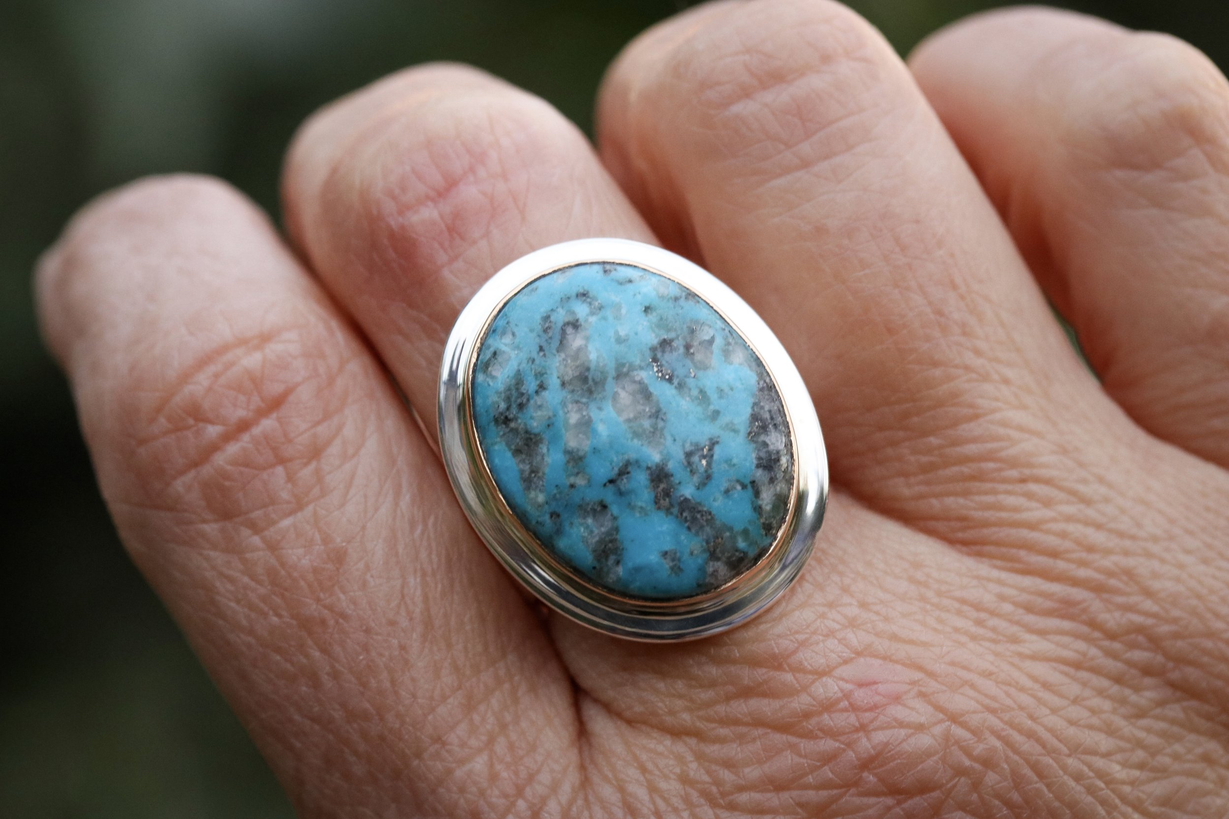 Pilot Mountain Turquoise Big Sur Classic Ring