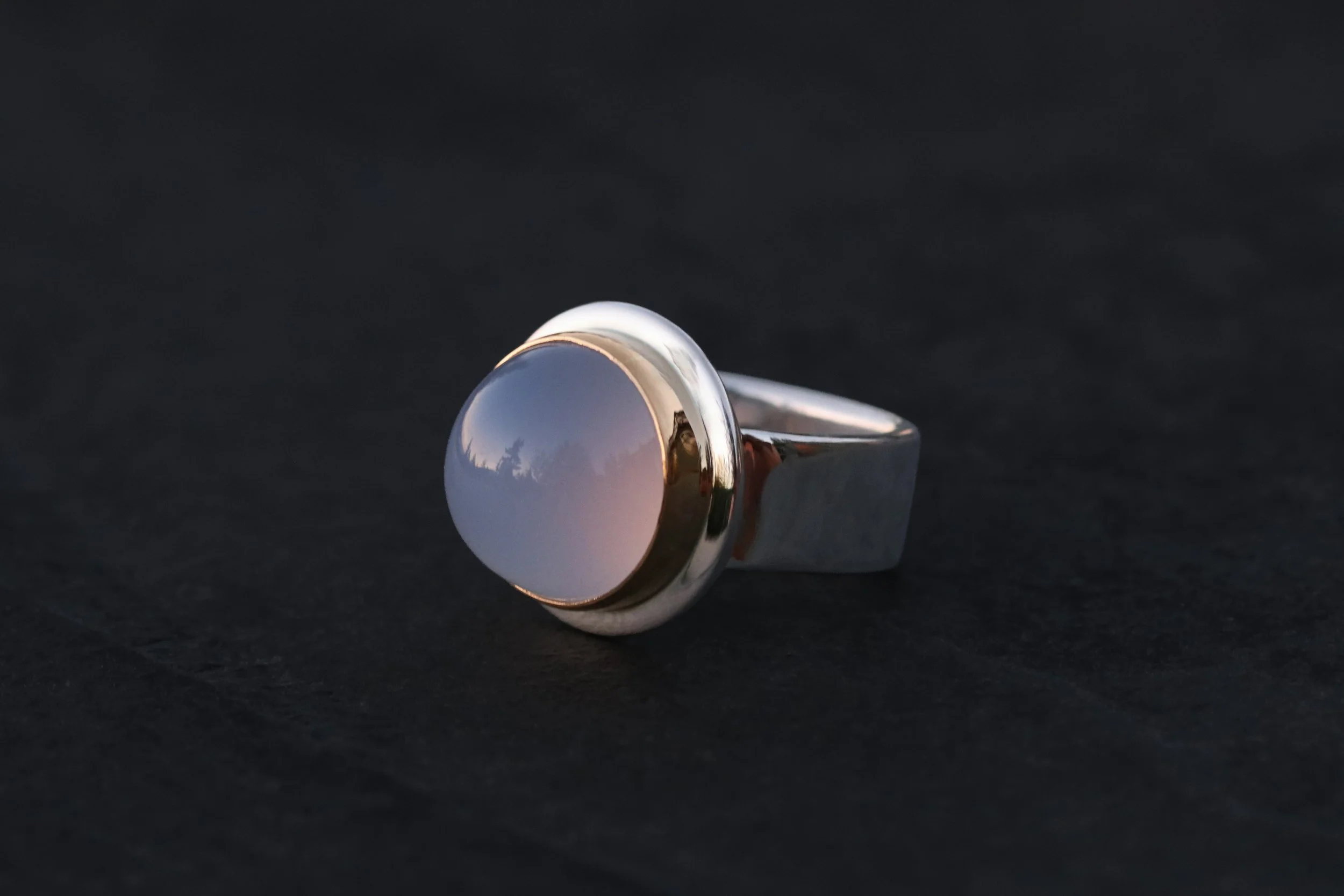 Holly Blue Chalcedony Big Sur Classic Ring