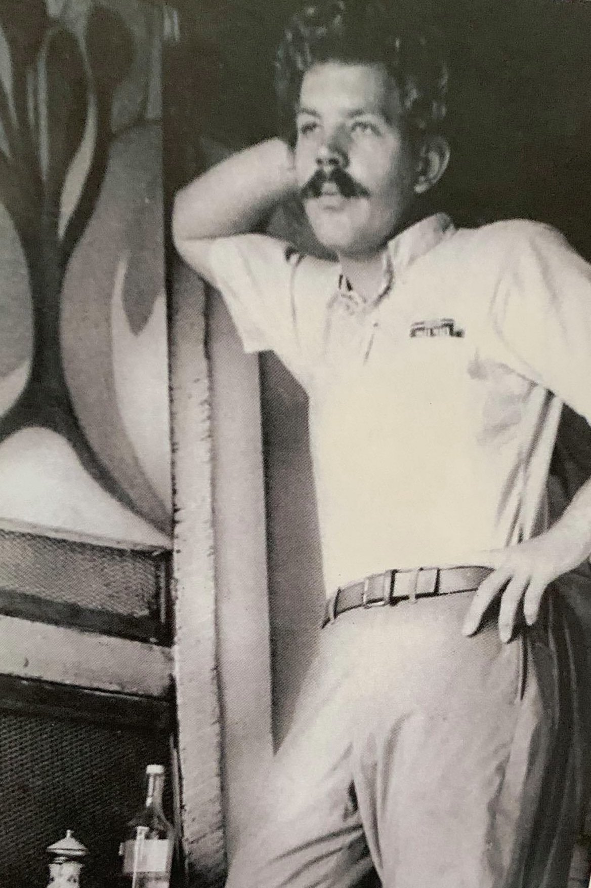 Karl Lee at the Esalen Institute Art Barn, Big Sur California, 1960s