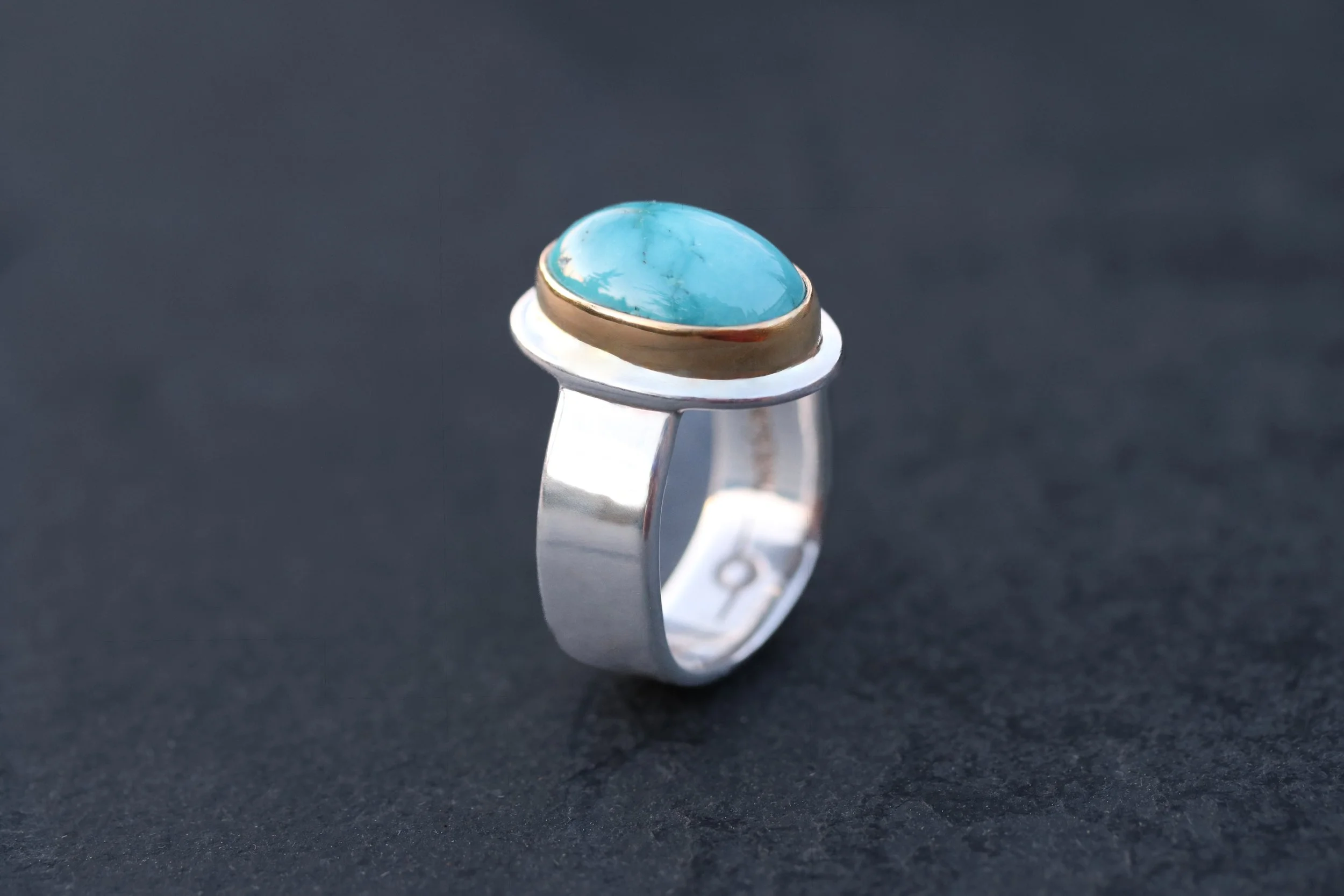 Fox Mine Turquoise Classic Big Sur Ring