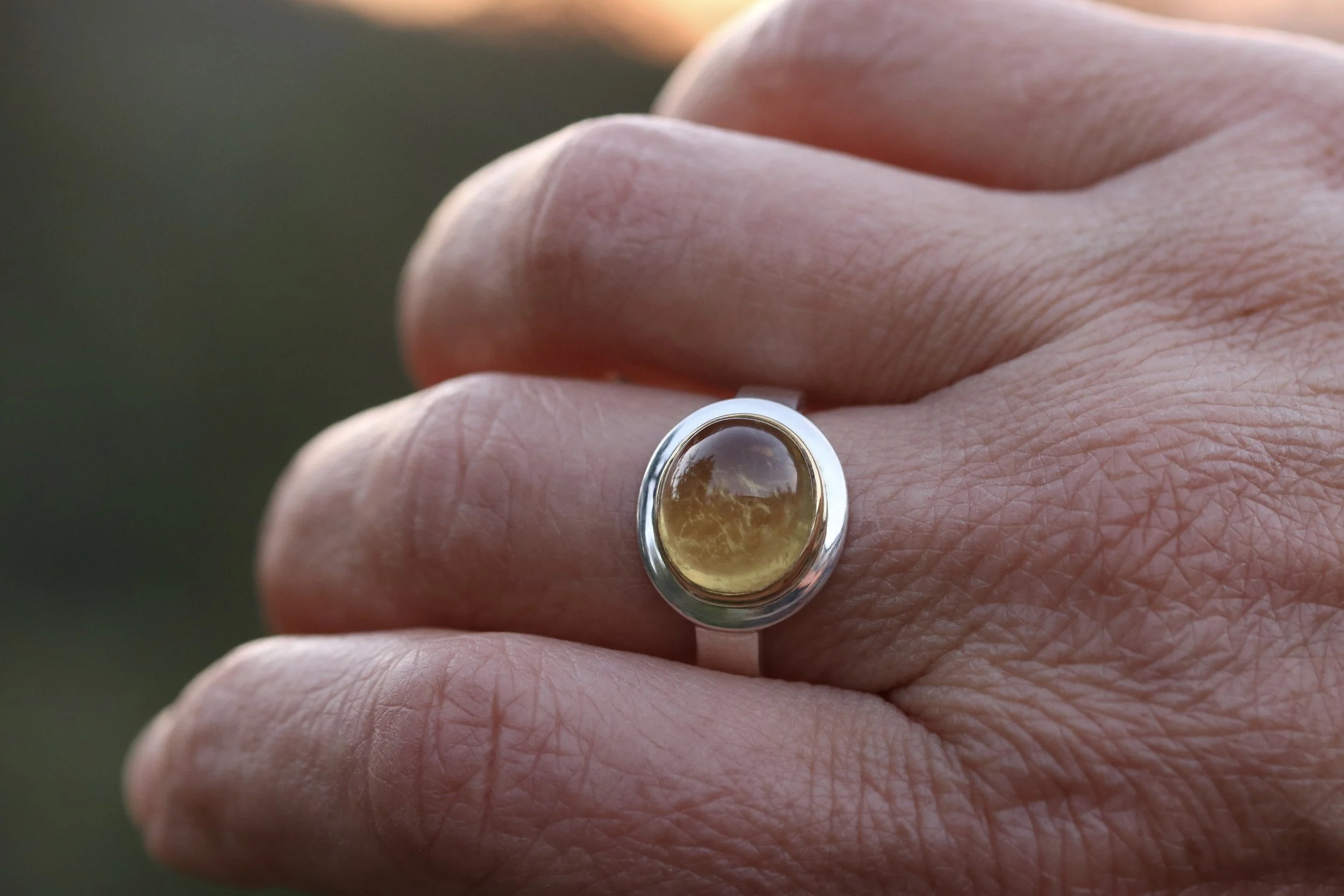 Golden Beryl Big Sur Classic Ring
