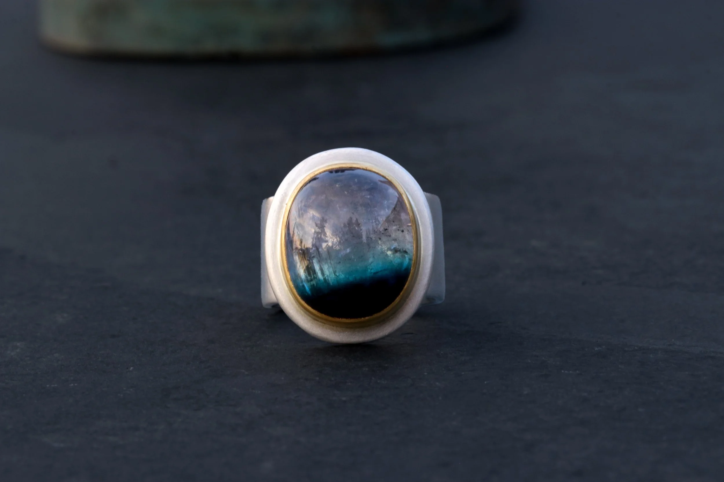 Bi-Color Tourmaline Big Sur Classic Ring