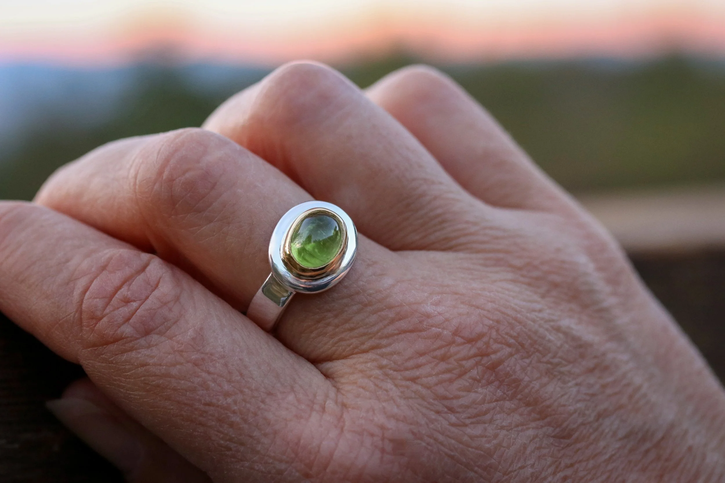 Peridot Petite Big Sur Classic Ring