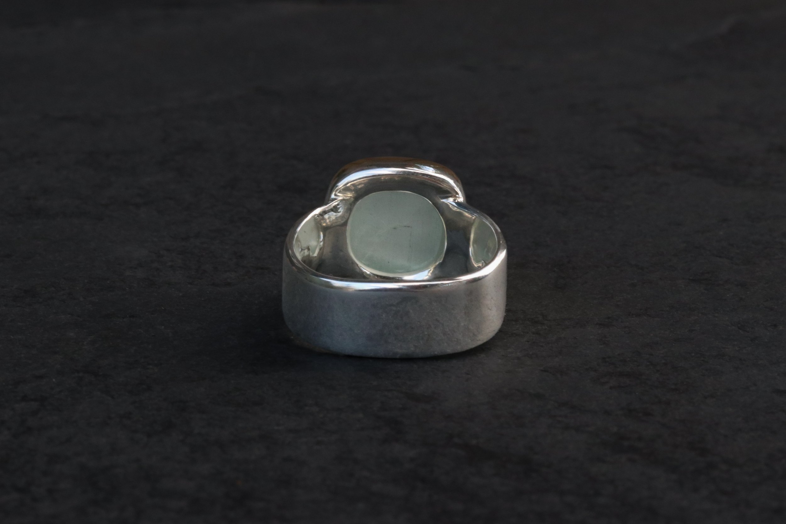 Chatoyant Green Beryl Big Sur Classic Ring in 22k Gold & Sterling Silver