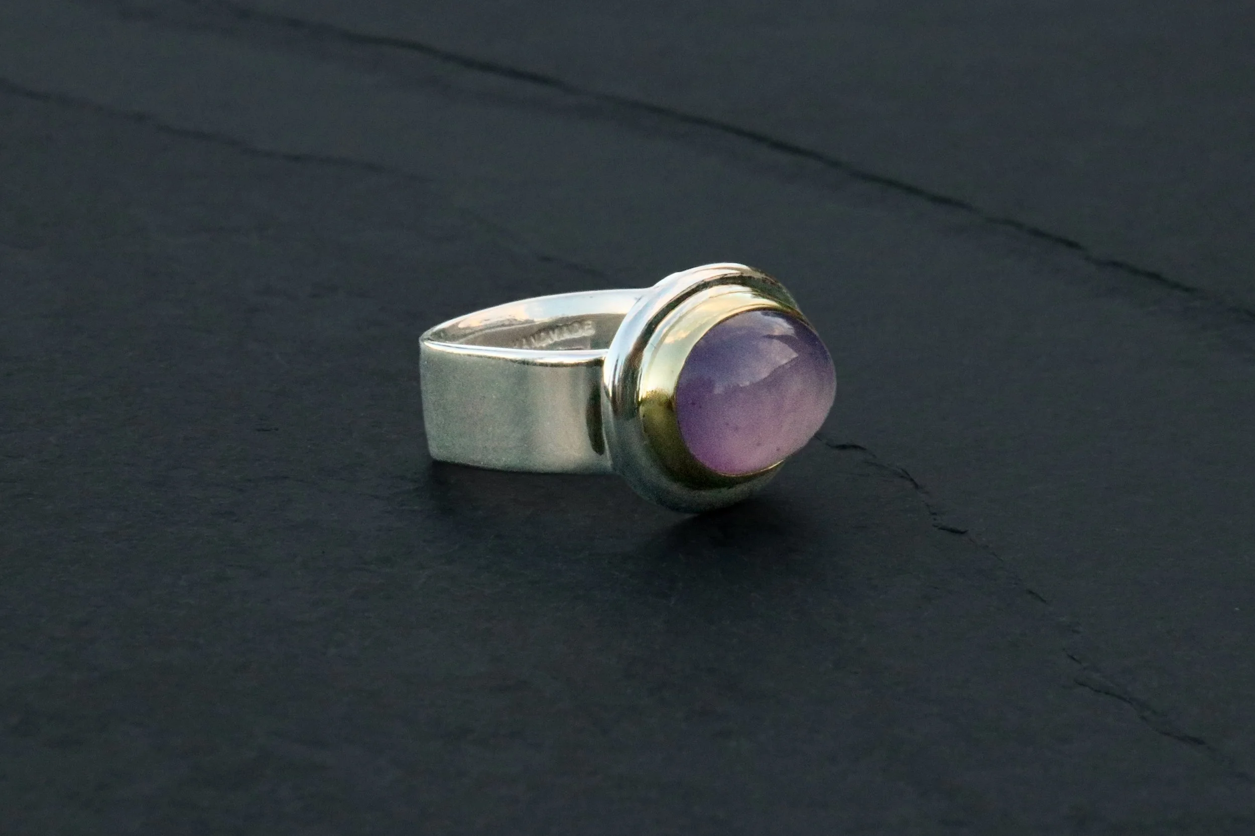 Purple Chalcedony Big Sur Classic Ring