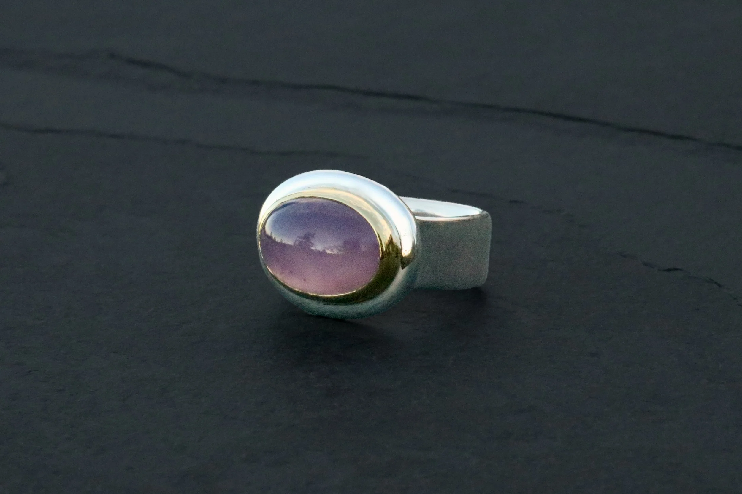 Purple Chalcedony Big Sur Classic Ring