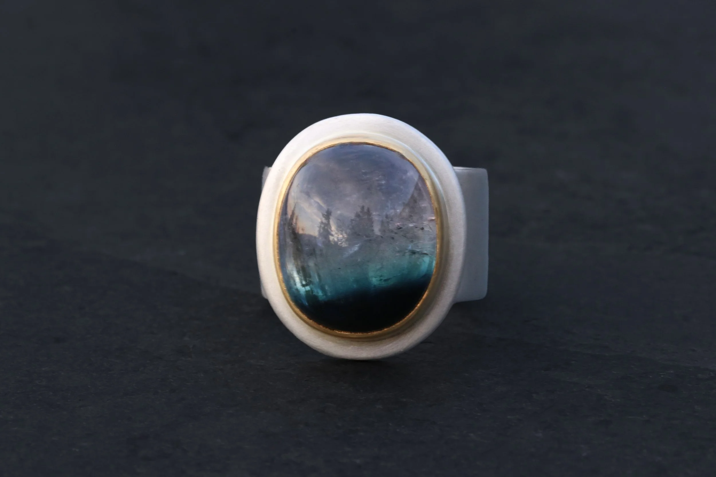 Bi-Color Tourmaline Big Sur Classic Ring