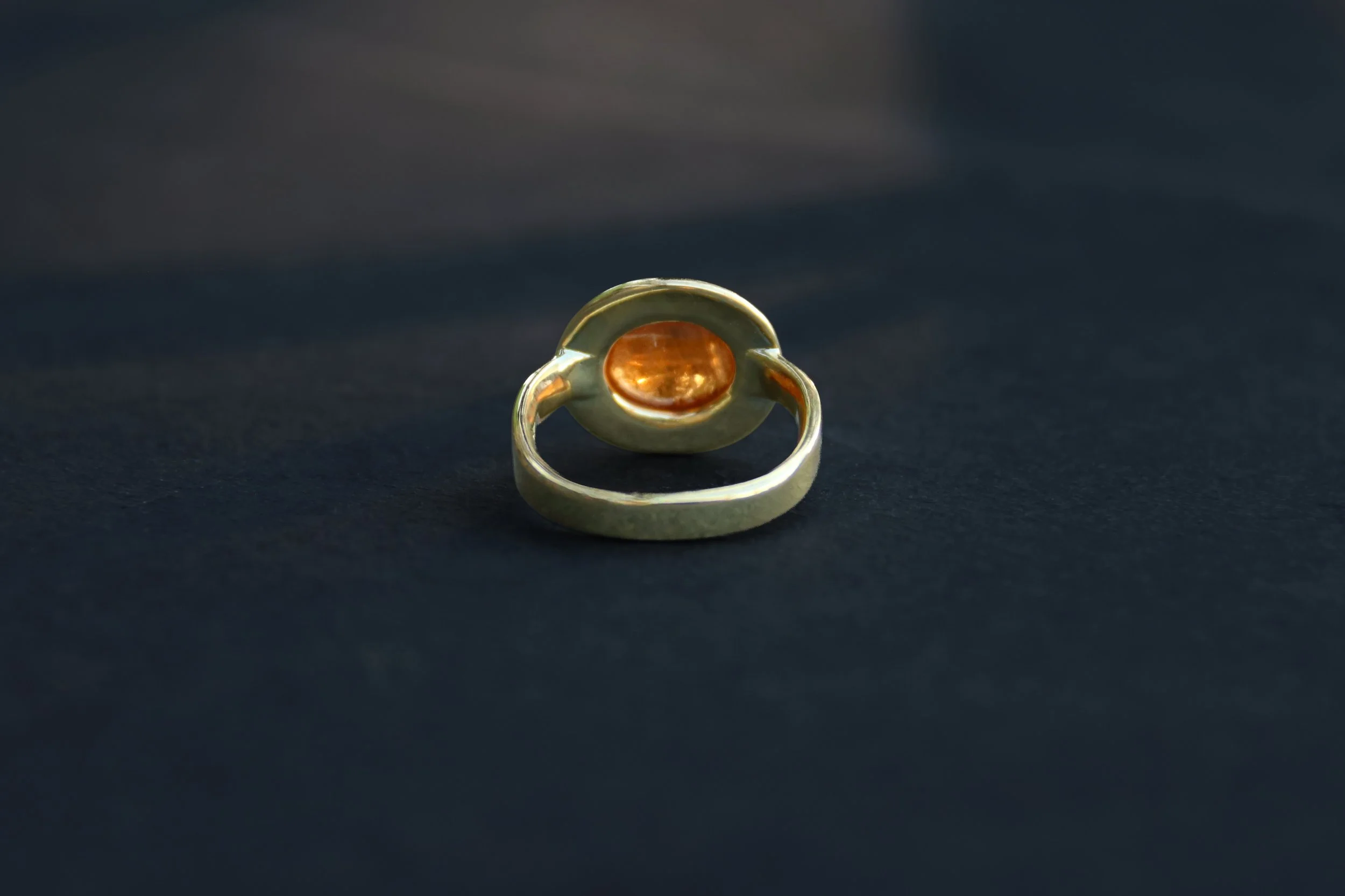 Mandarin Garnet Ring in 22K & 18K Gold by Big Sur Goldsmiths