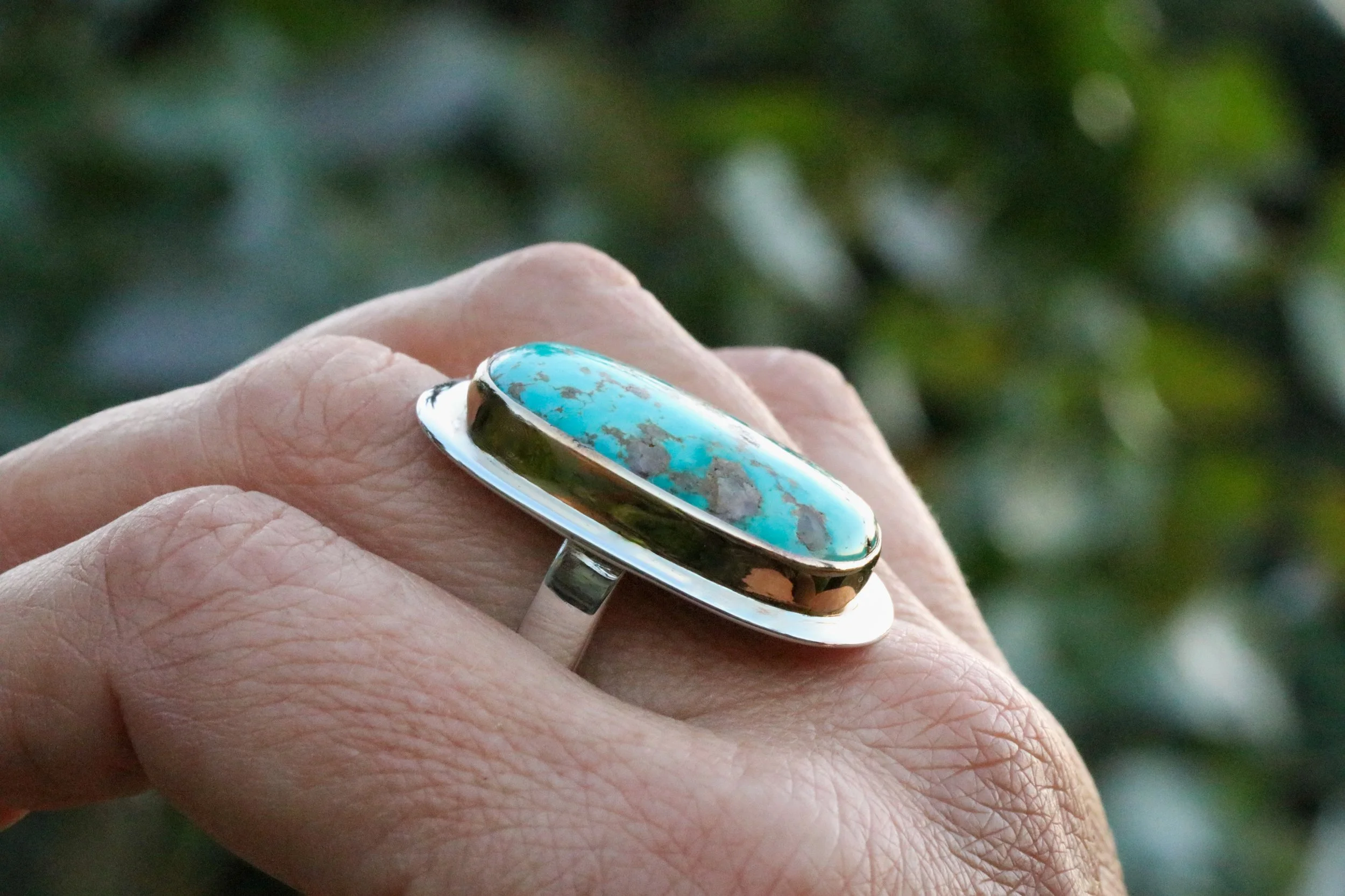 Fox Turquoise Grande Big Sur Classic Ring