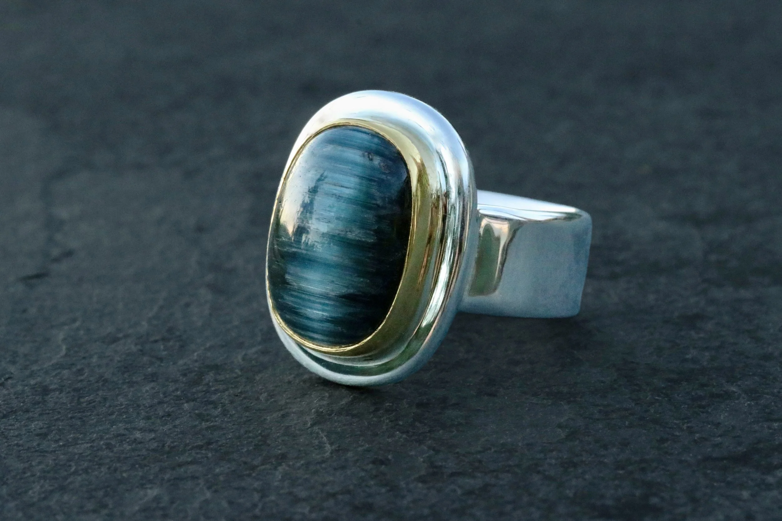 Cats Eye Tourmaline Big Sur Classic Ring