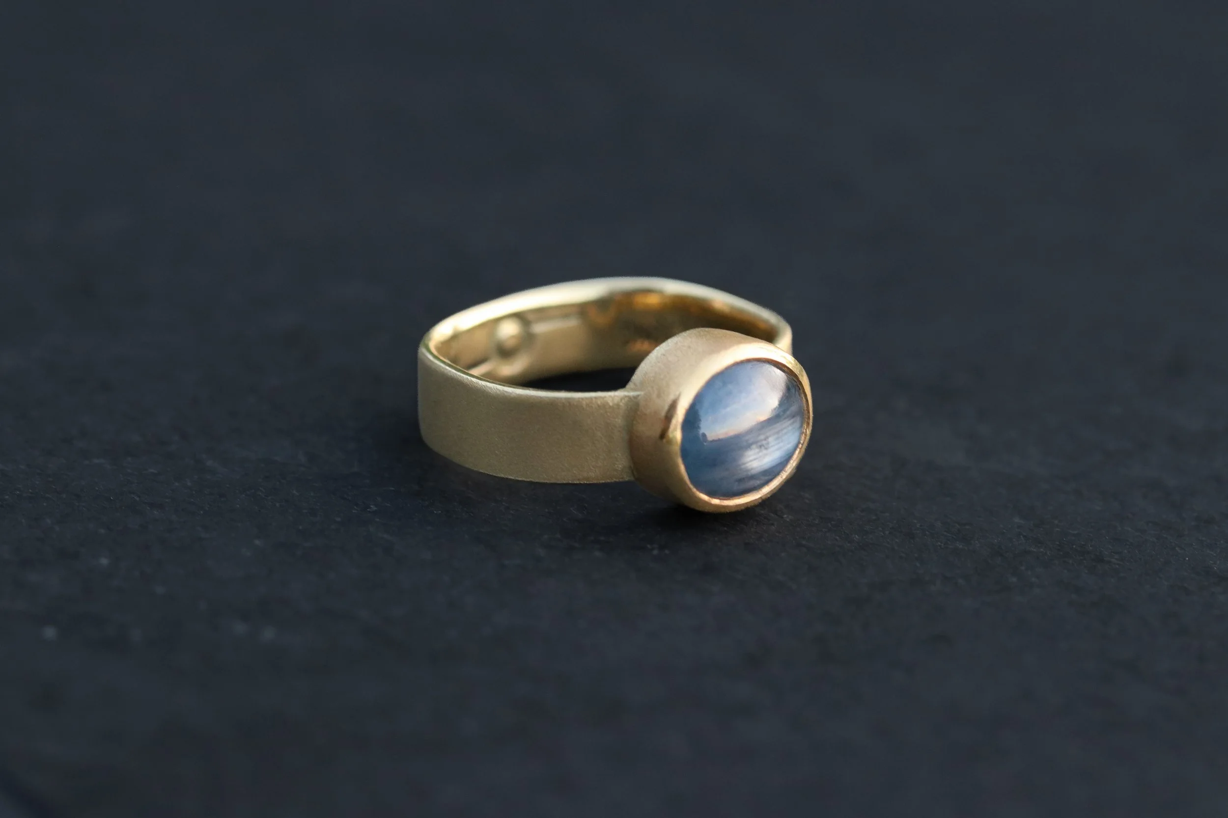 Northern Sky Blue Sapphire Ring by Big Sur Goldsmiths