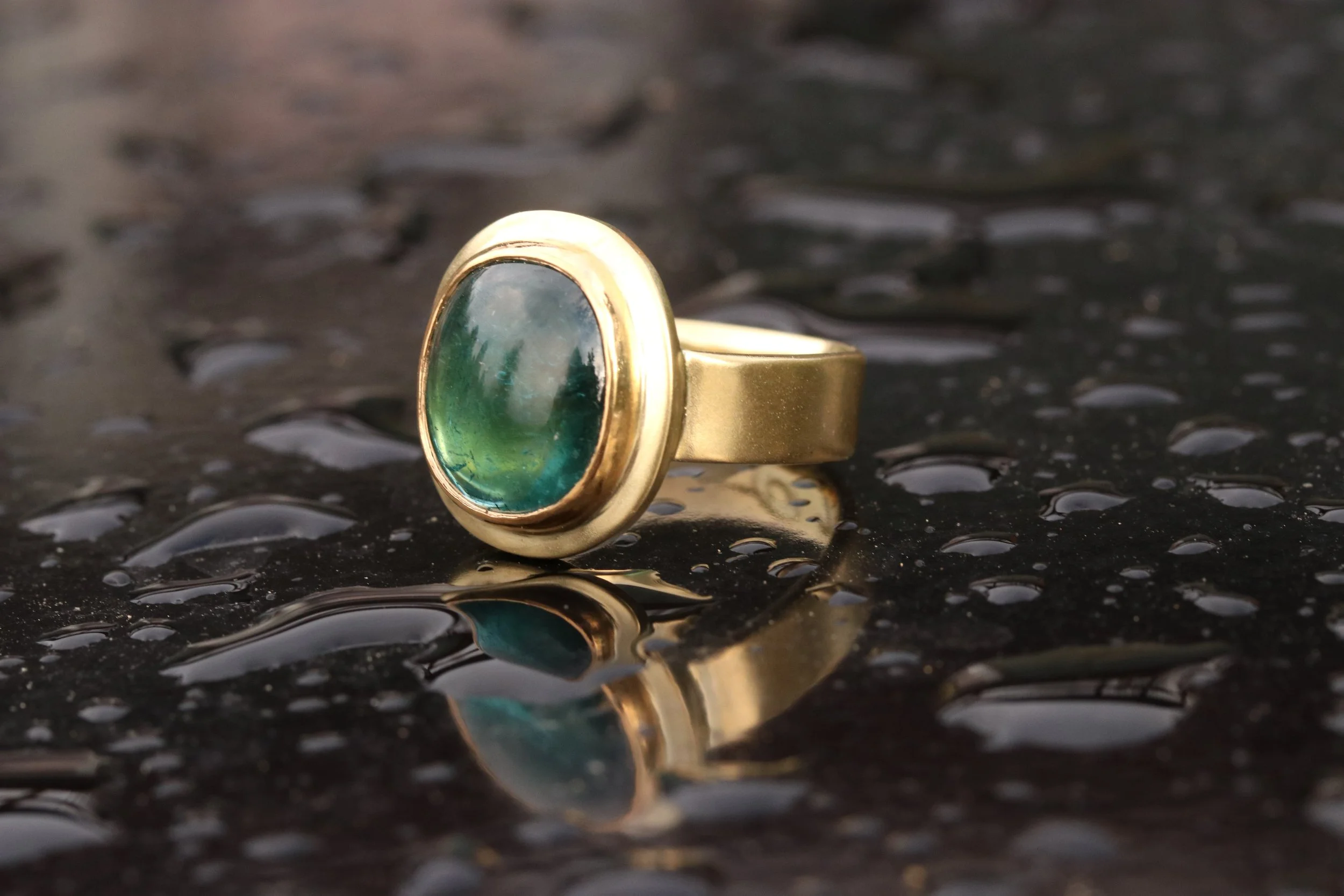 Tourmaline Ring in 22k & 18k Gold