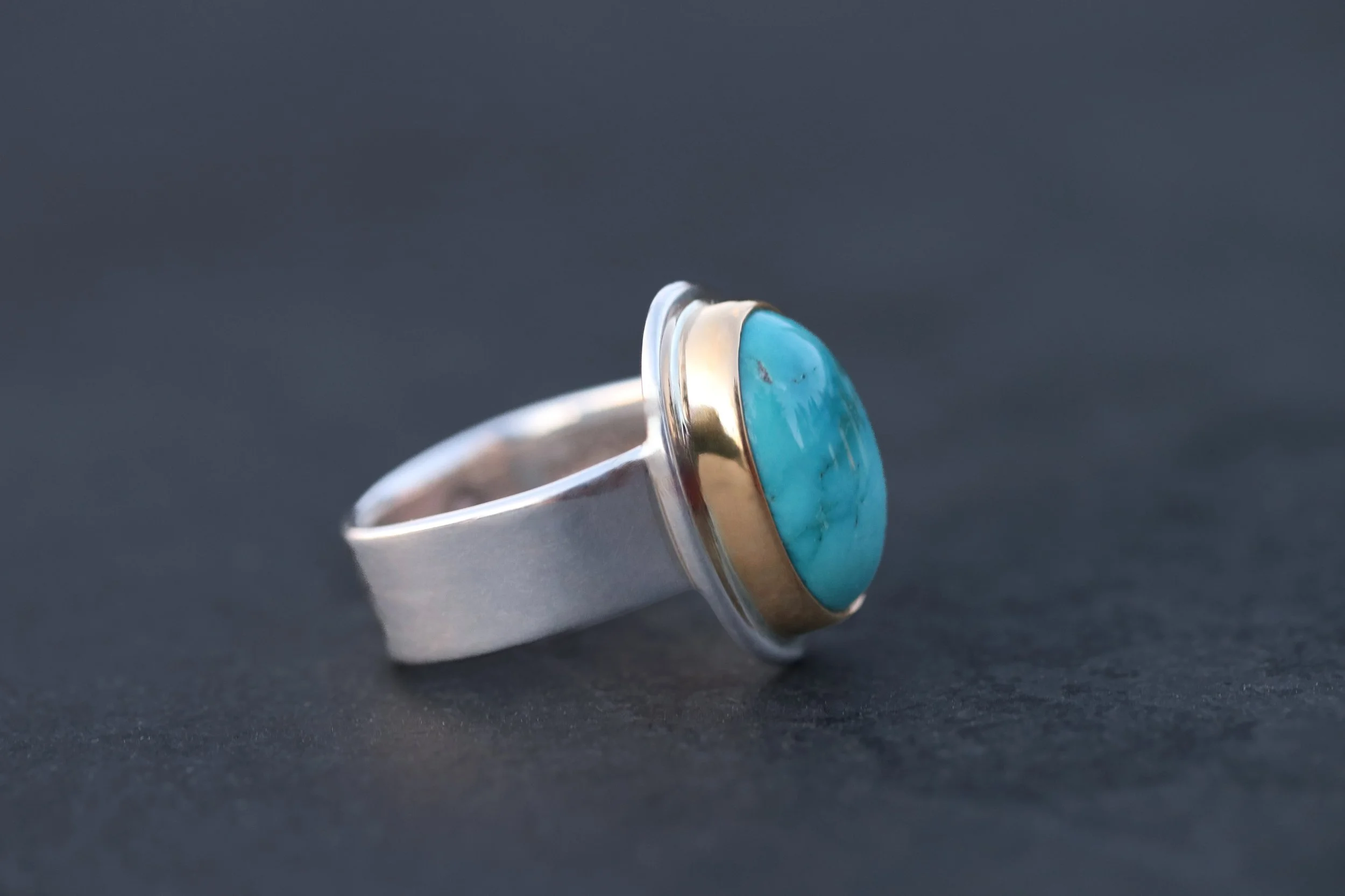 Fox Mine Turquoise Classic Big Sur Ring