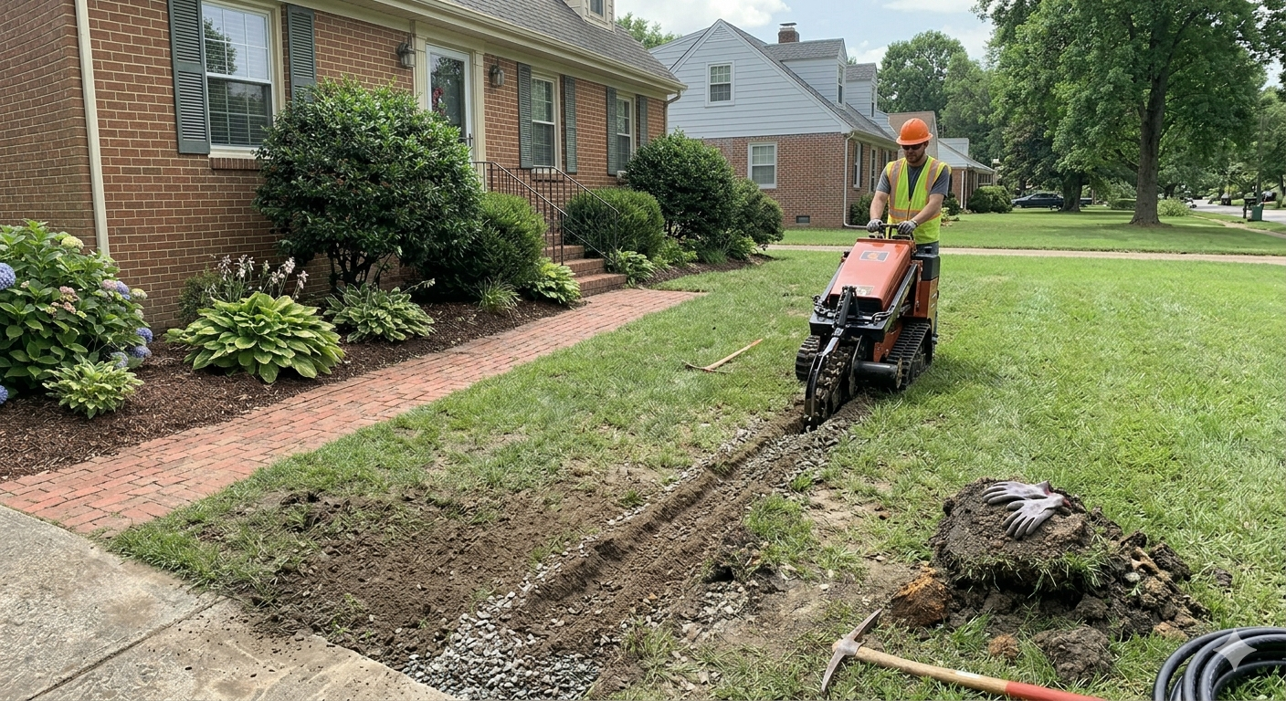 French Drain Installation 