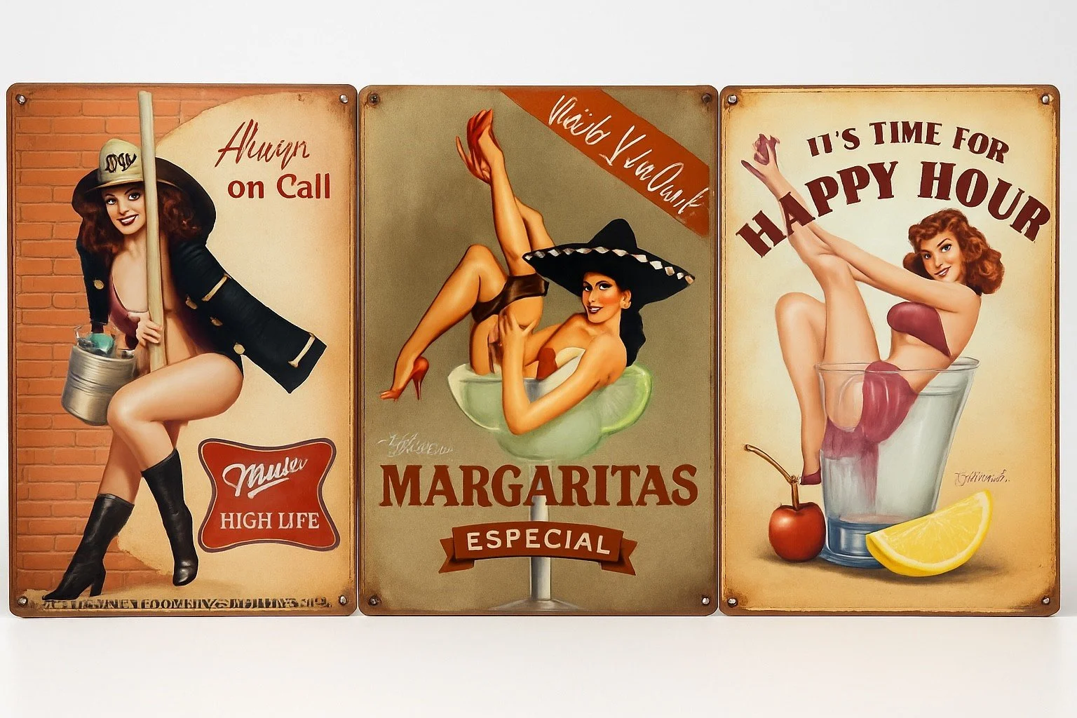 Retro Pin-Up Vintage Tins