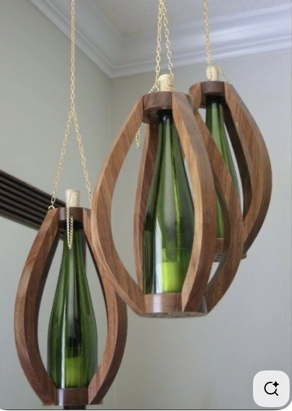 Eco-Elegant Bottle & Wood Lamp