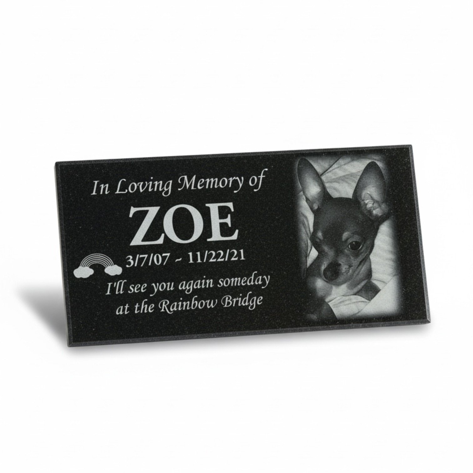 Memorial Pet Engraved Granite Marker