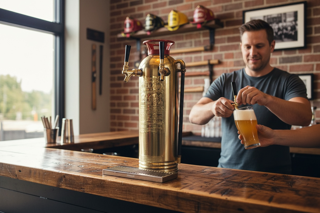 Vintage Copper Fire Extinguisher Beer Tap