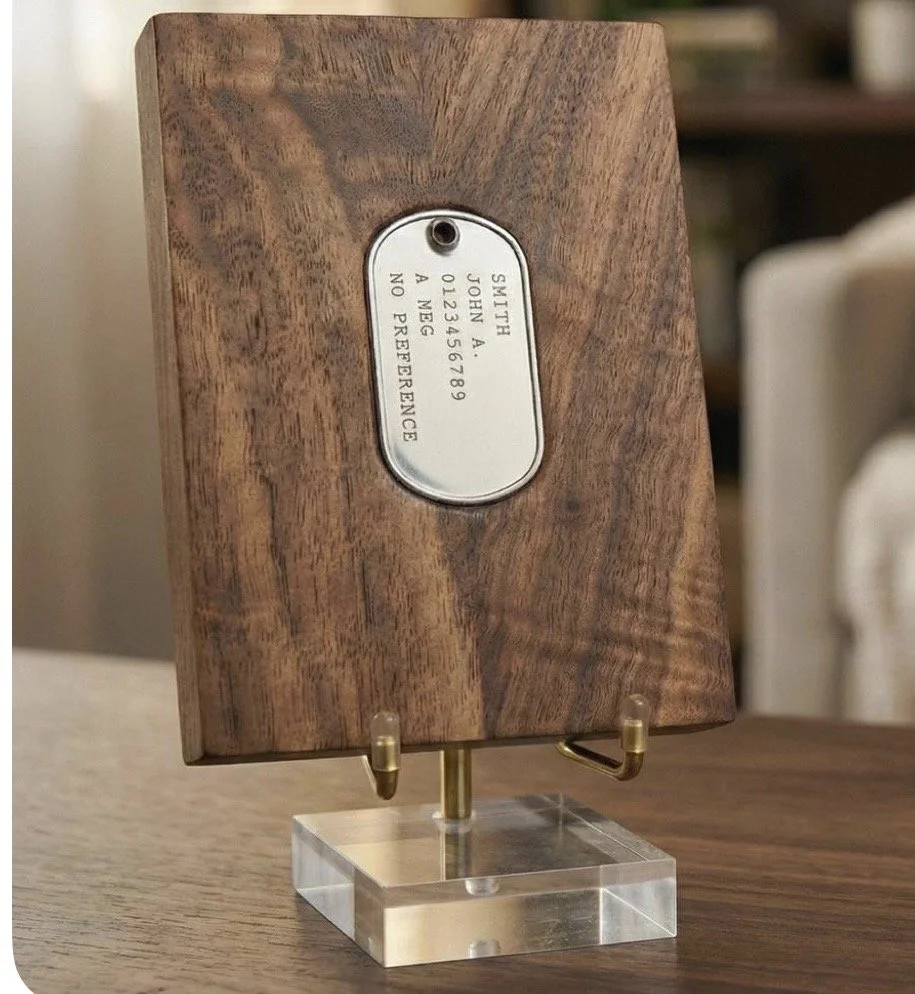 Handcrafted Wooden Dog Tag Display