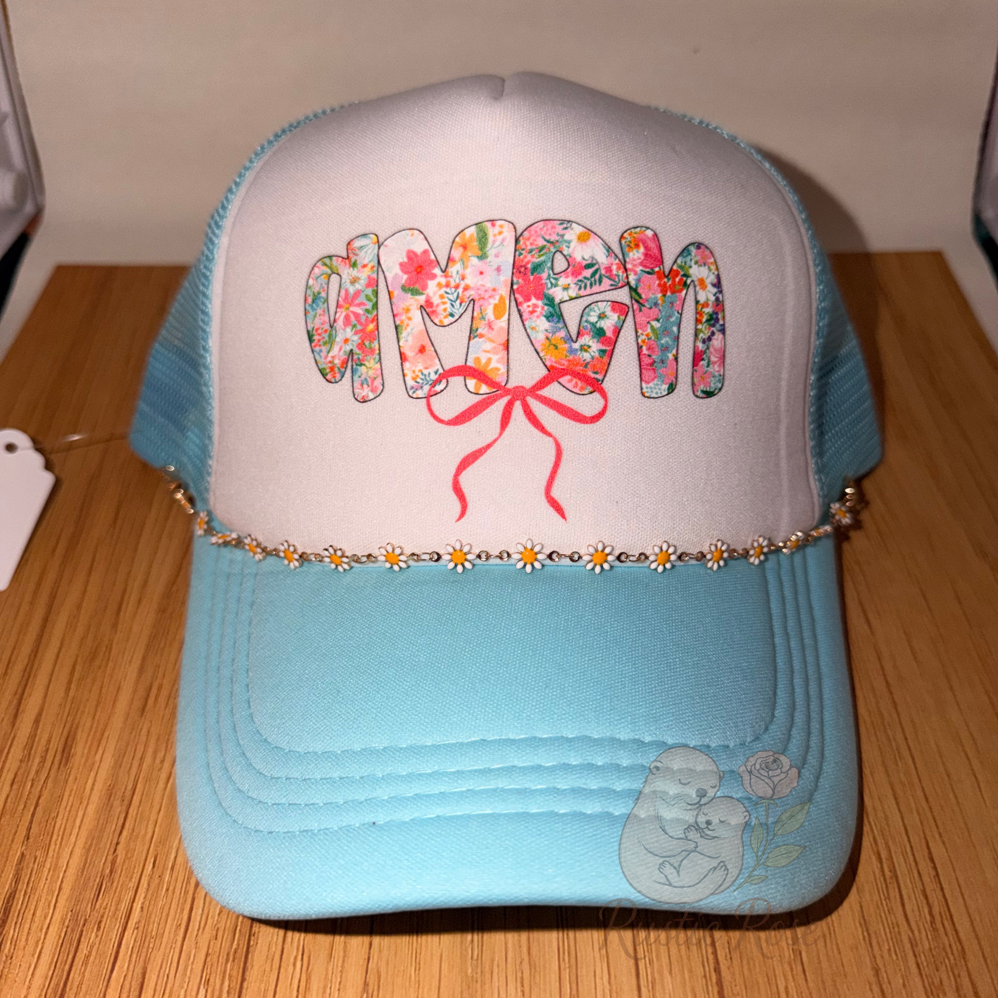 Amen - Teal Trucker Hat