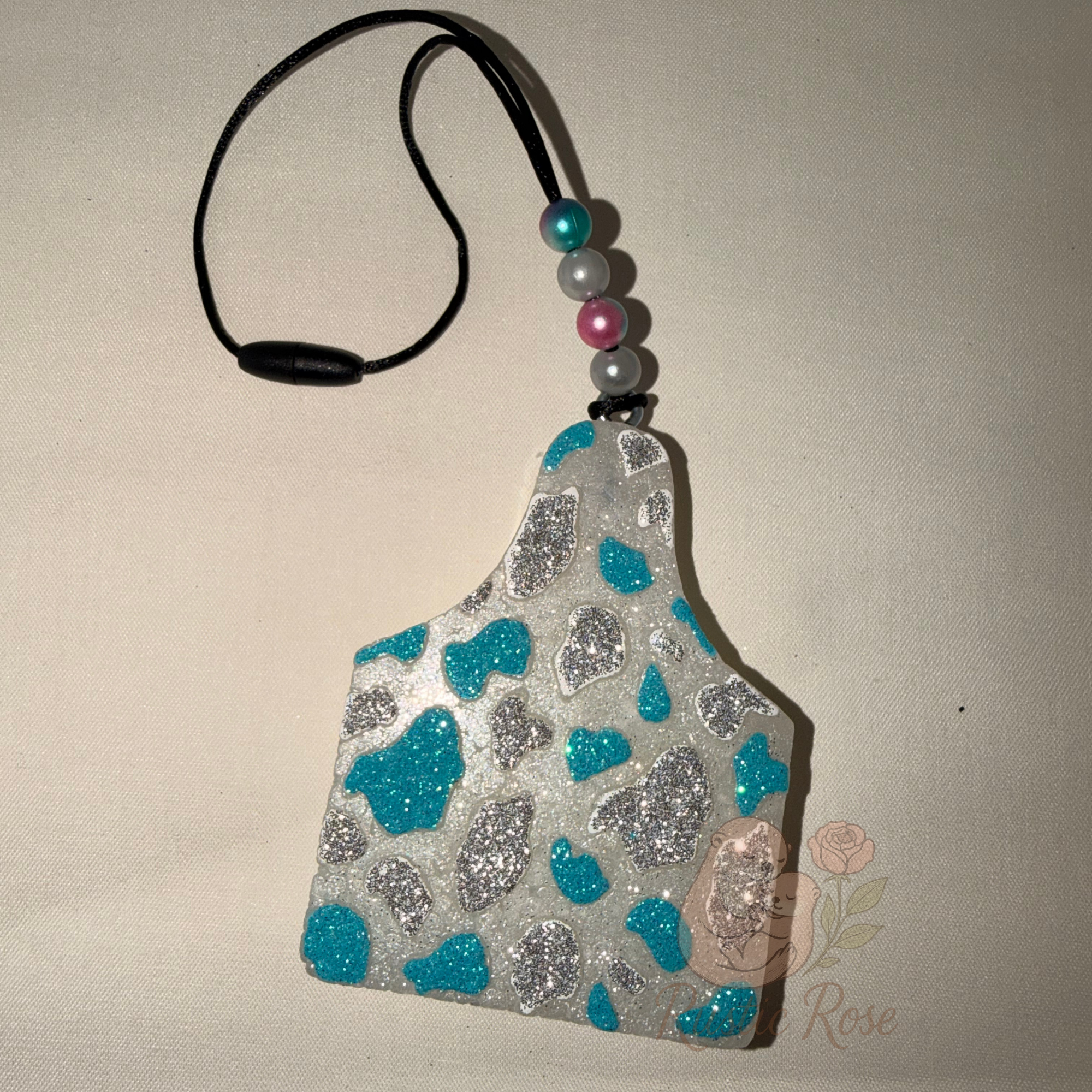 Blue/Silver Livestock Tag - Night Ice