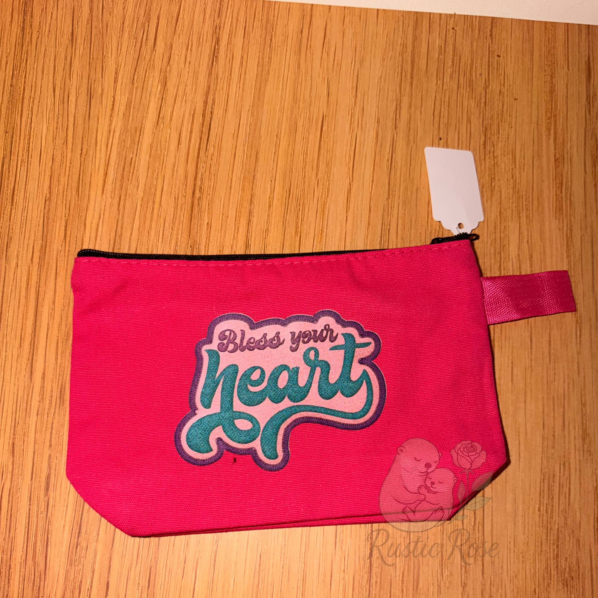 Bless your heart - Pink Canvas Bag
