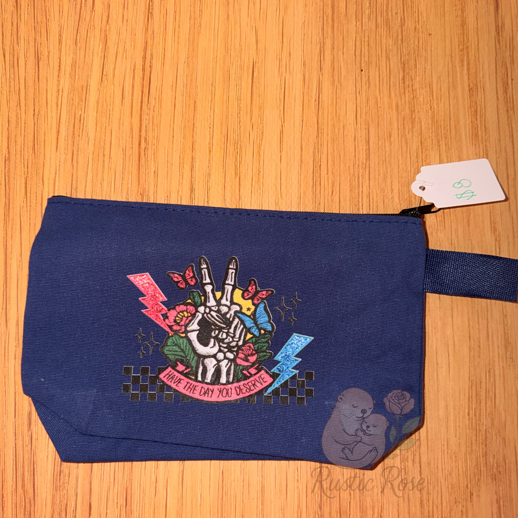 Have the day you deserve  - Dark Blue Canvas Bag