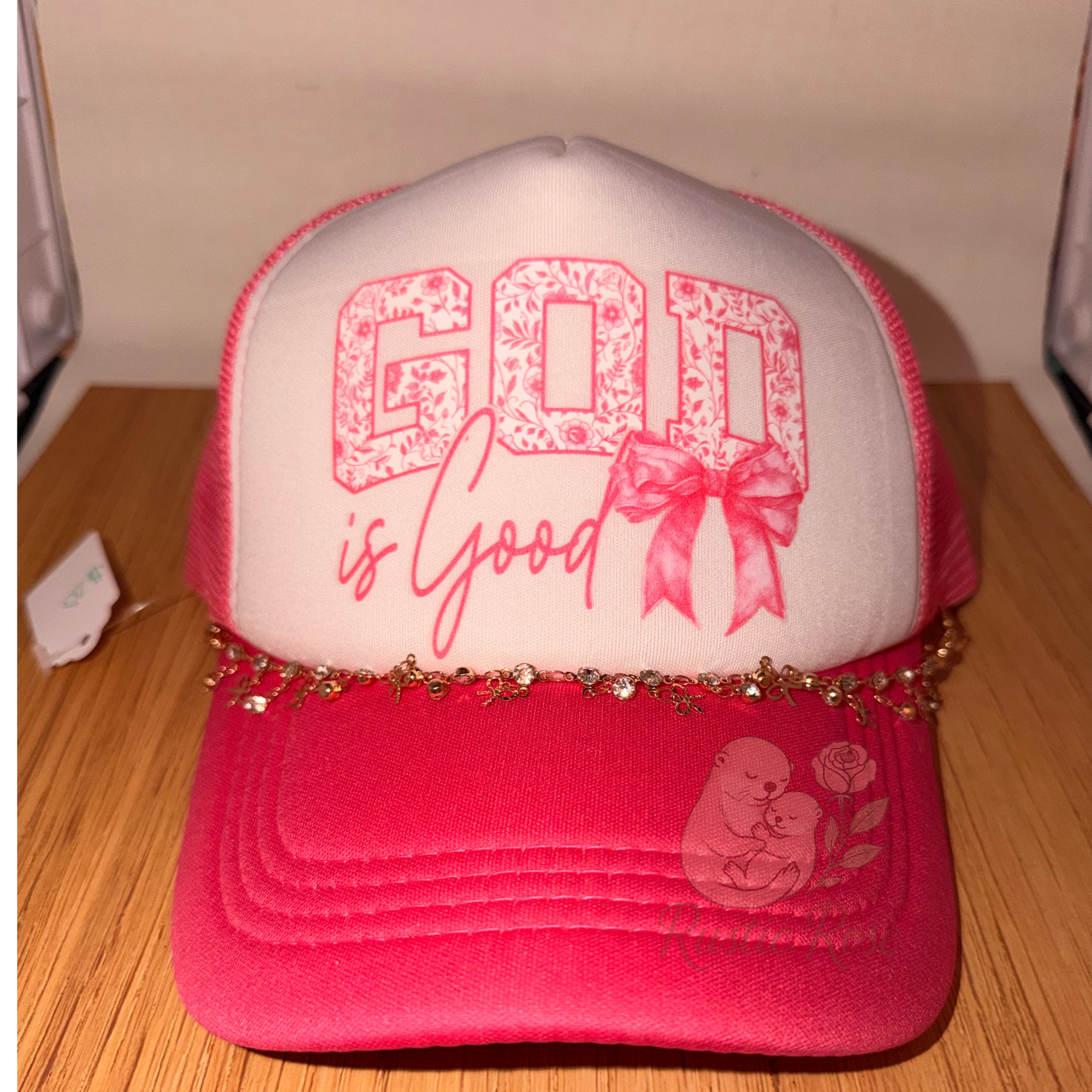 God Is Good - Pink Trucker Hat