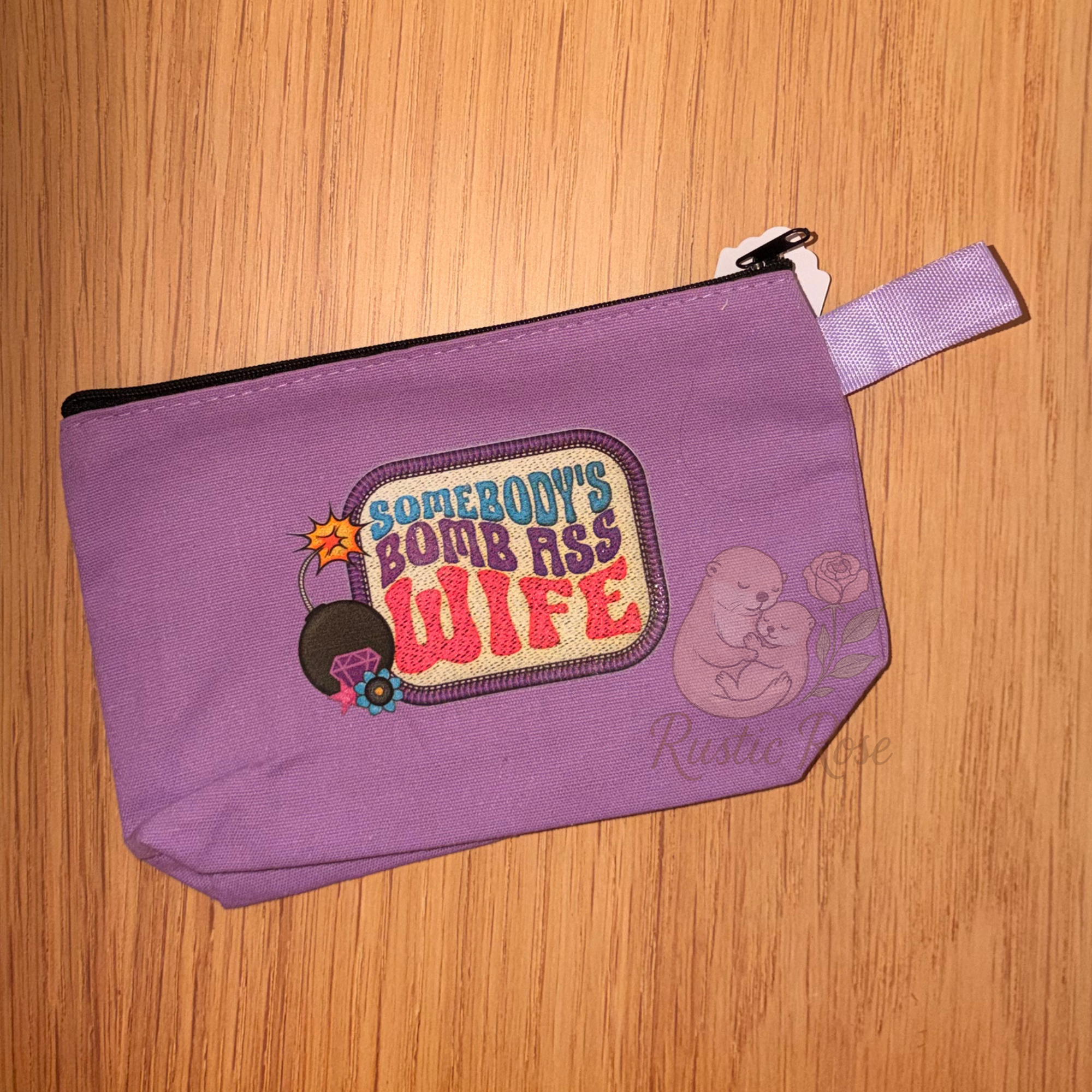 Somebody's Bomb Ass Wife - Purple Canvas Bag