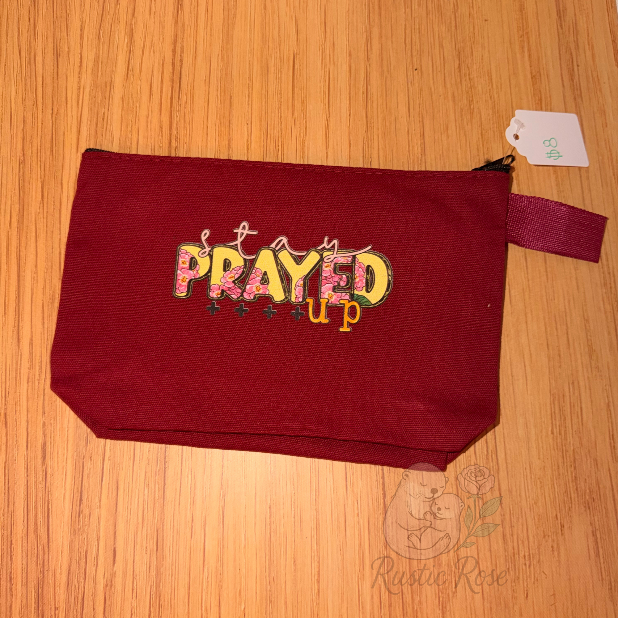 Stay Prayed up -  Maroon Canvas Bag