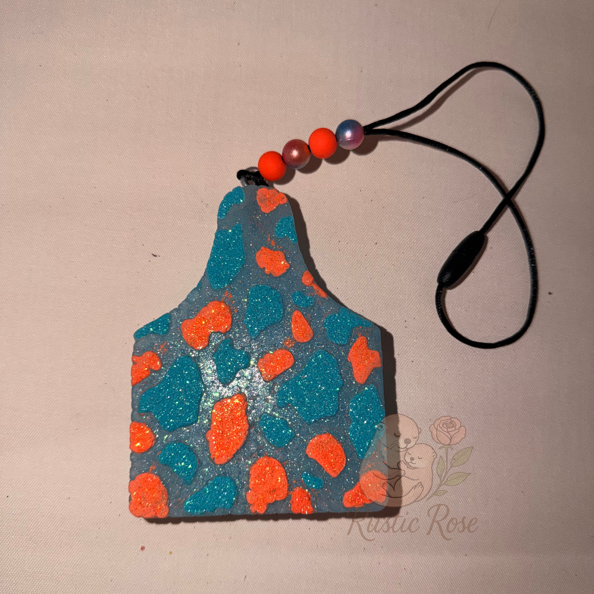 Blue/Orange Livestock Tag - Froot Loop