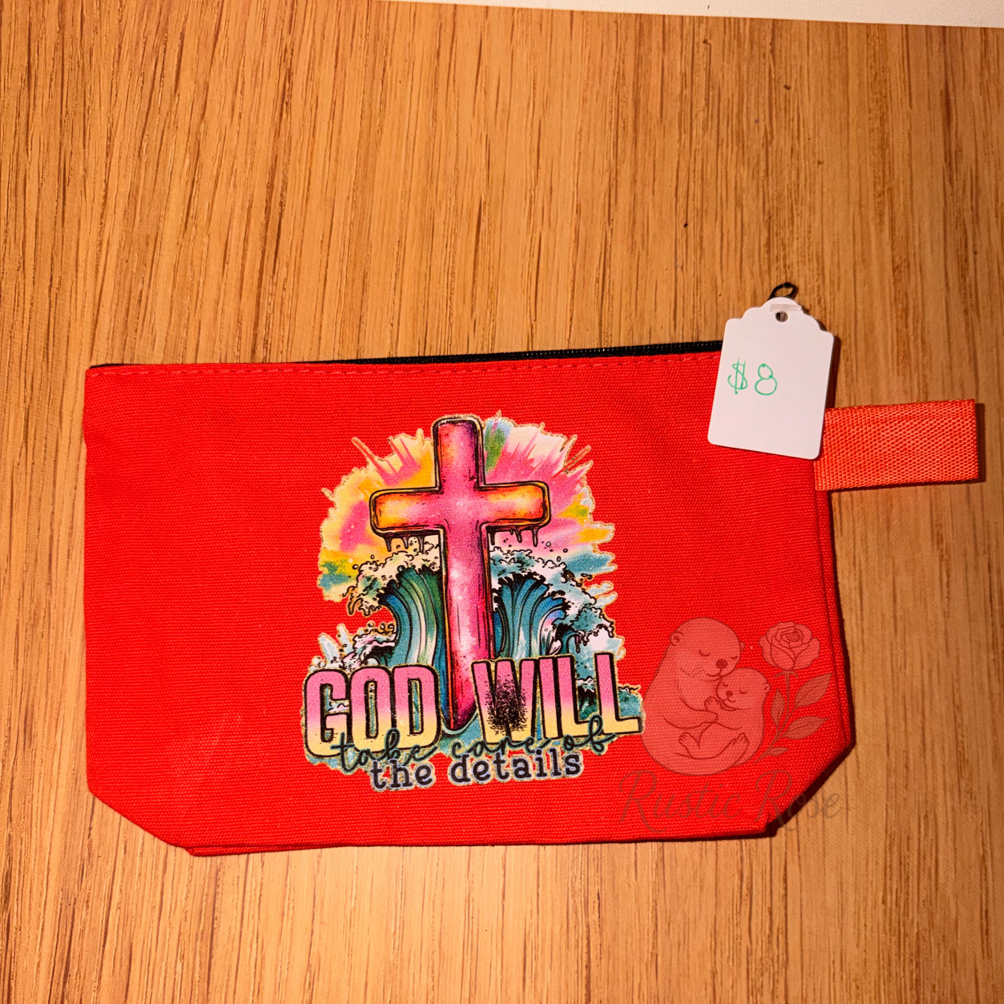 God will take care of the details - Red Canvas Bag