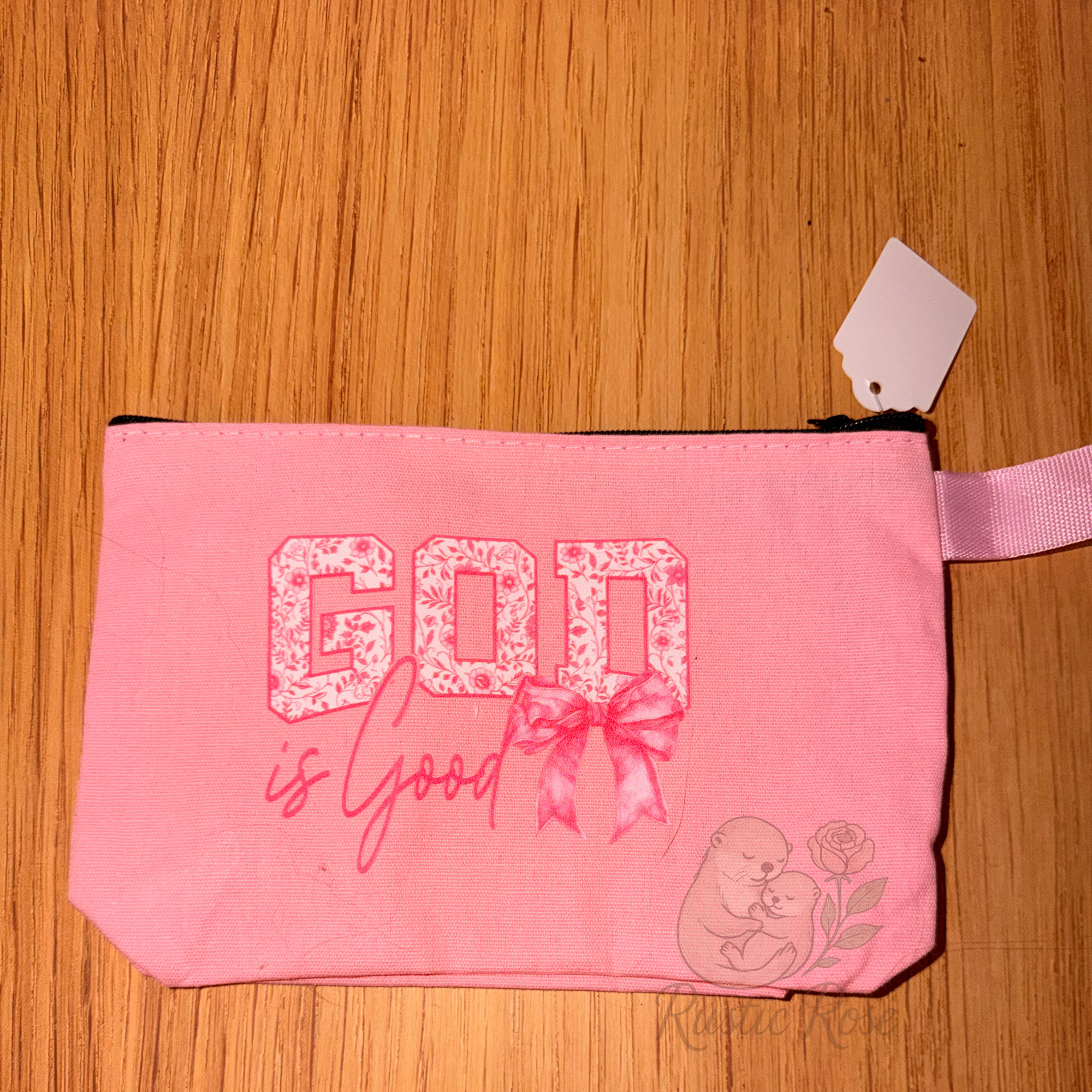 God is Good - Light Pink Canvas bag