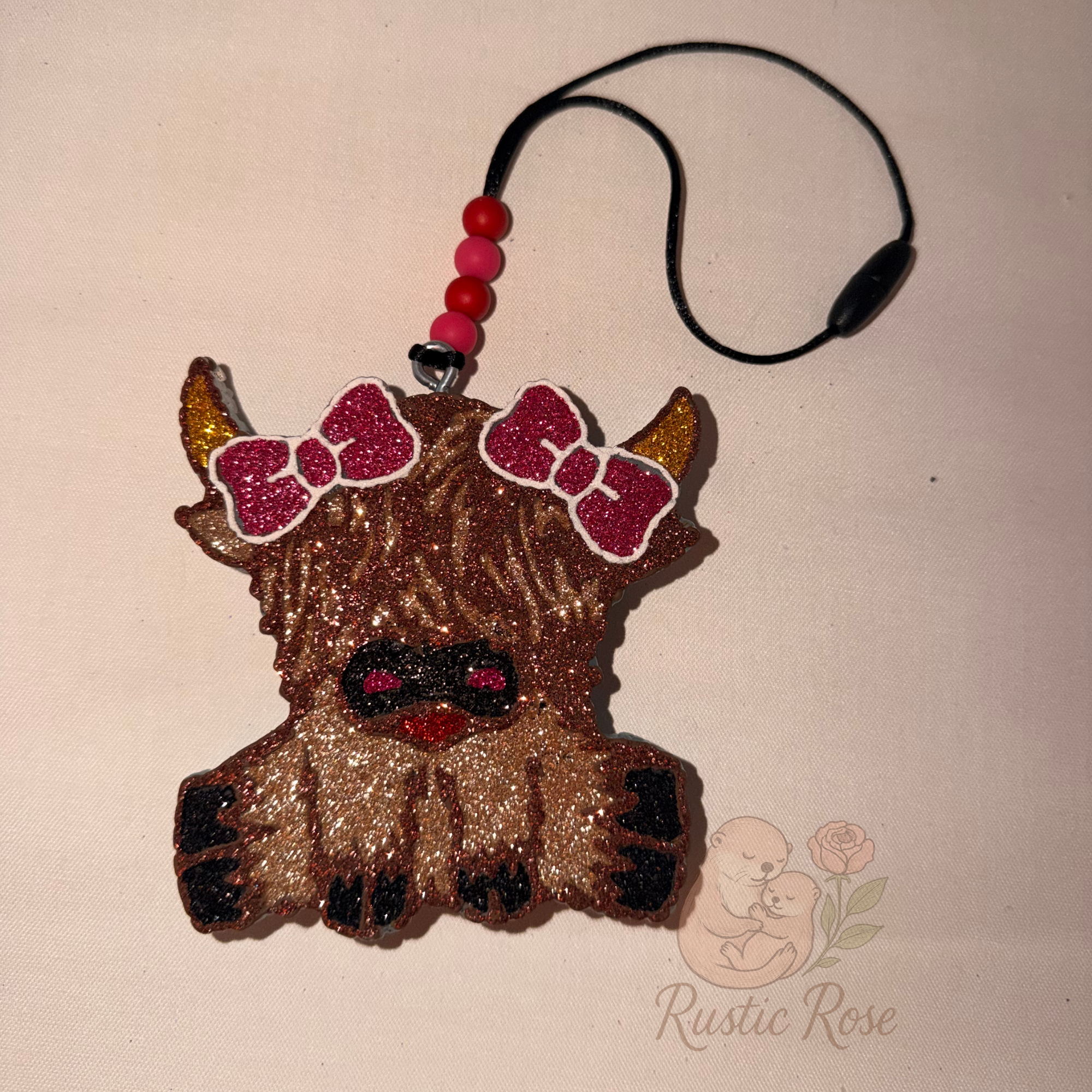Full Glitter Highland Cow - Froot Loop