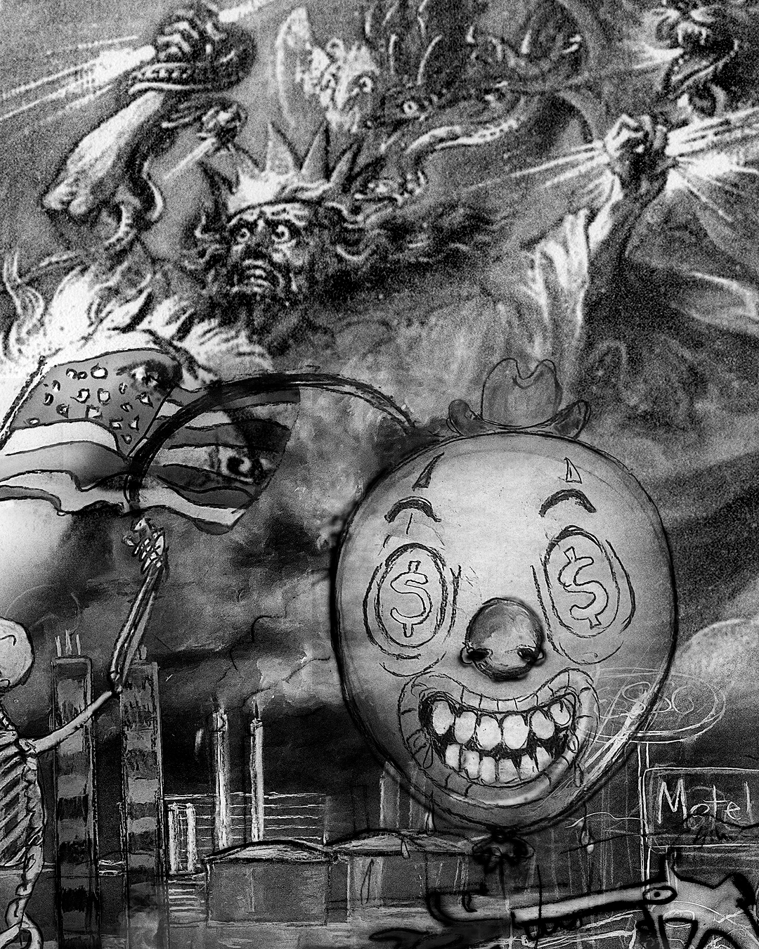 "Clown War," detail