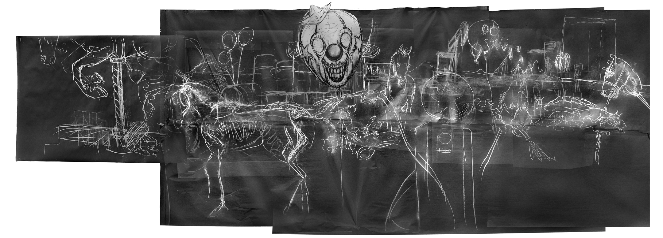 An early draft combining 2 layers and inverted drawings.