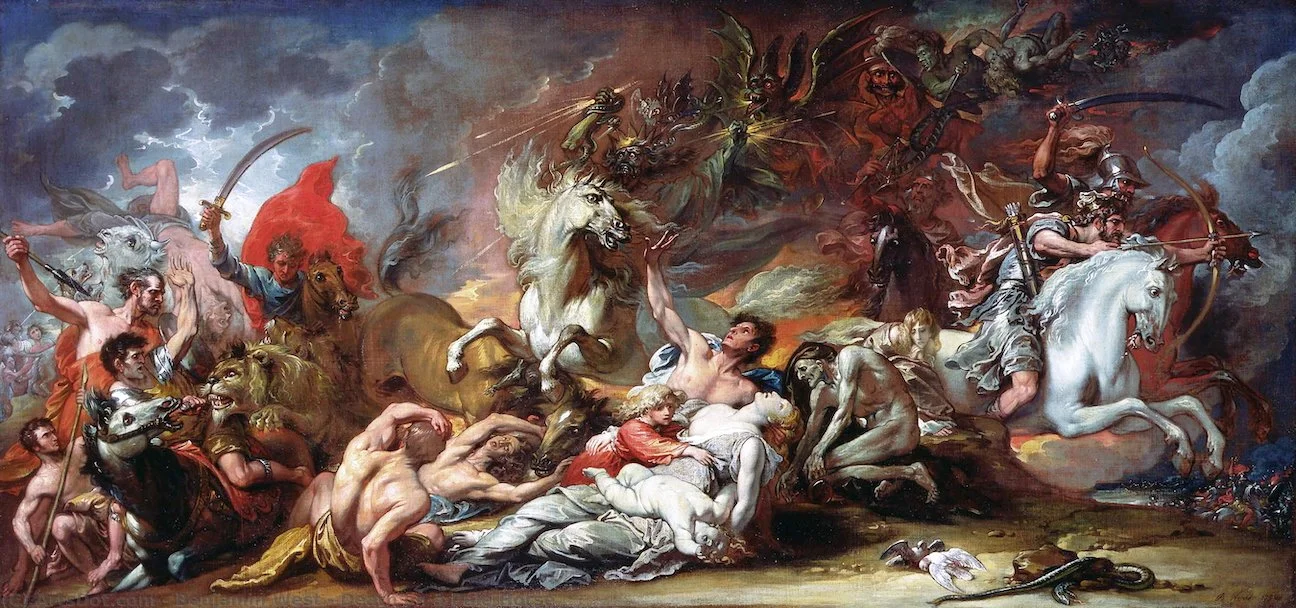 Benjamin West, "Death Rides a Pale Horse" - the inspiration for "Clown War"