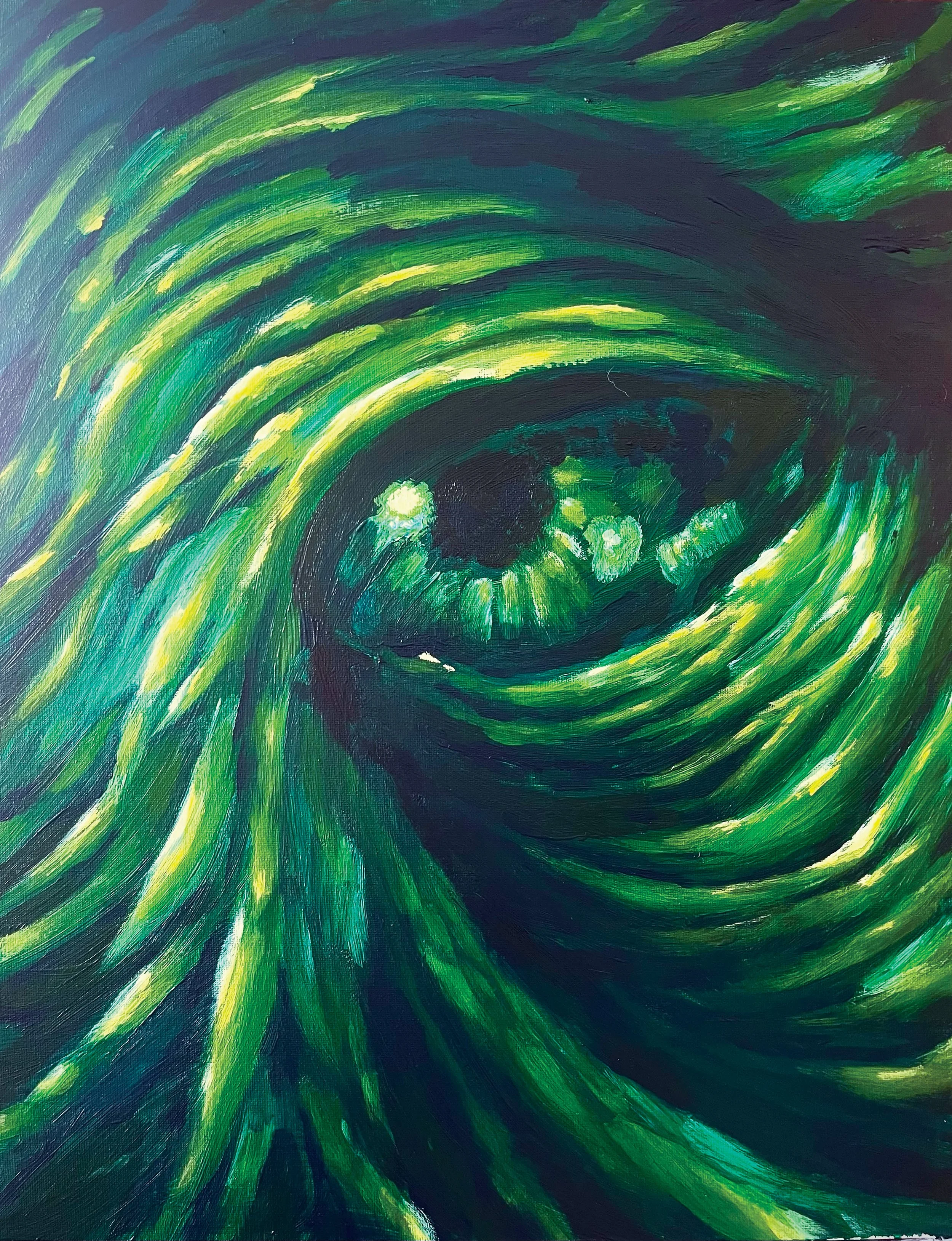 Viridian Gaze Paper Print