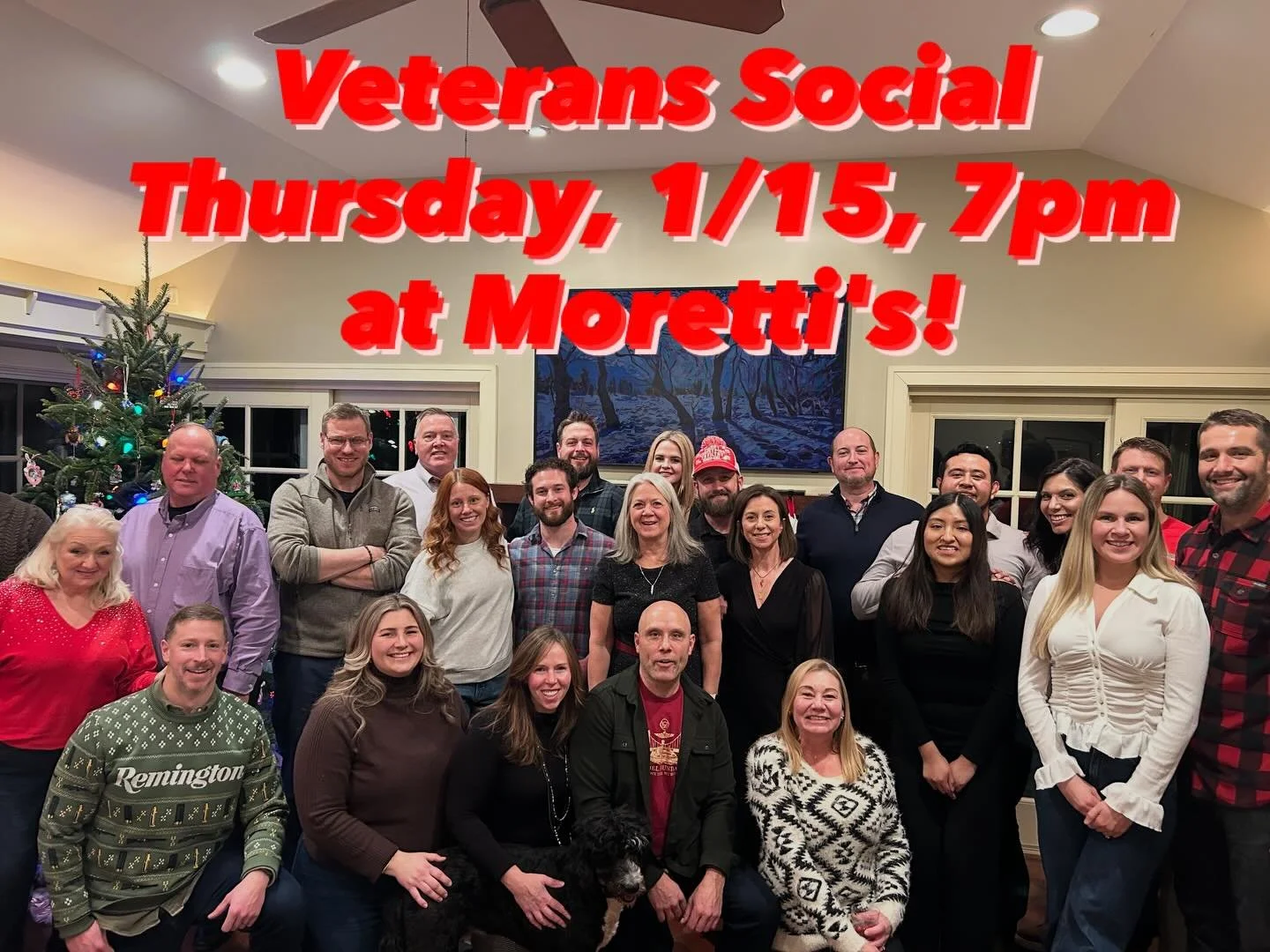 Join us for the January Veterans social this Thursday, January 15th, 7pm, at Morreti's in Barrington. New folks (and significant others) always welcome!

#barringtonil #barringtonillinois #barringtonveterans #barringtonvets #post158barrington