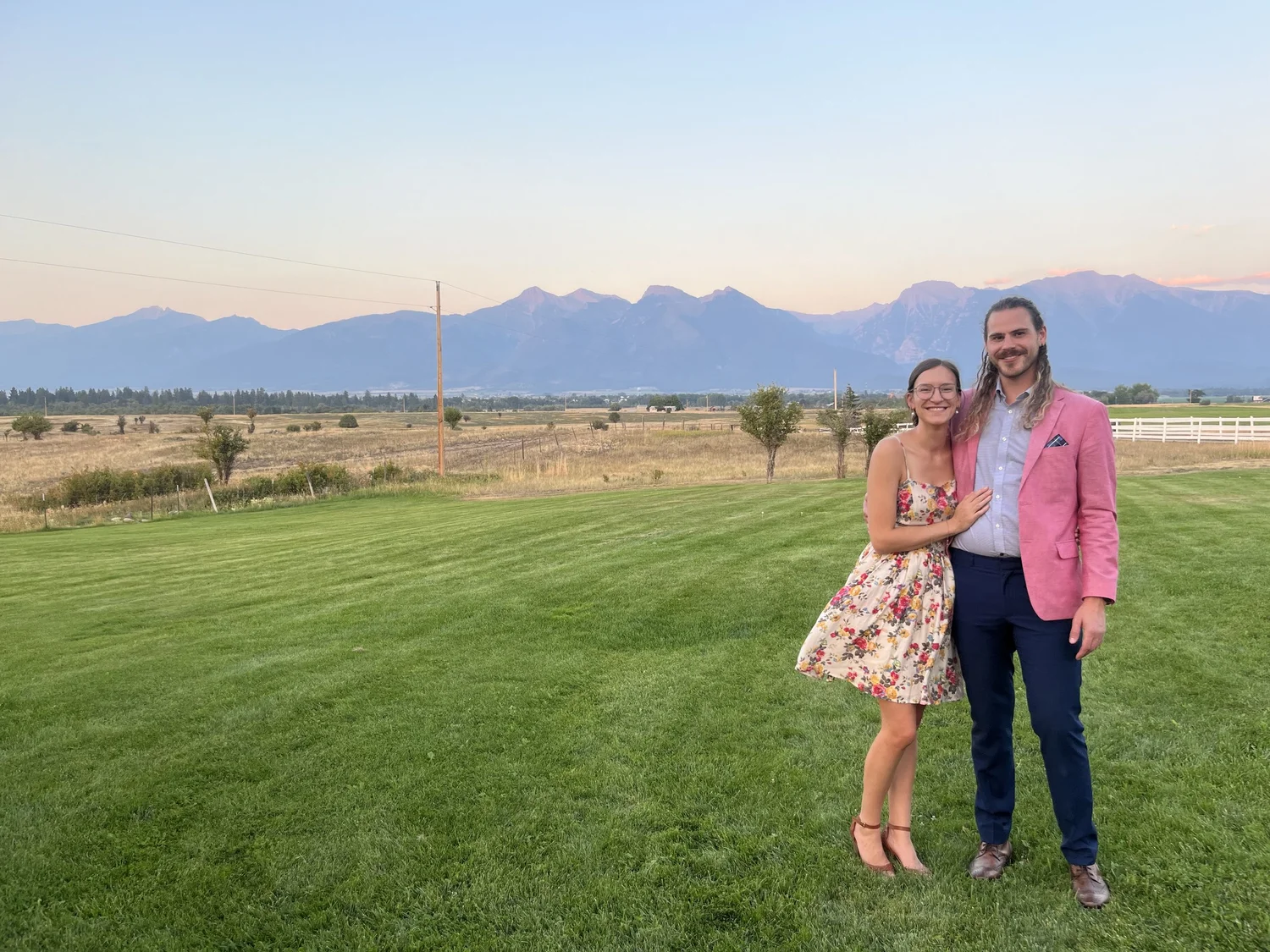 An outdoor moment with Montana mountains in the background