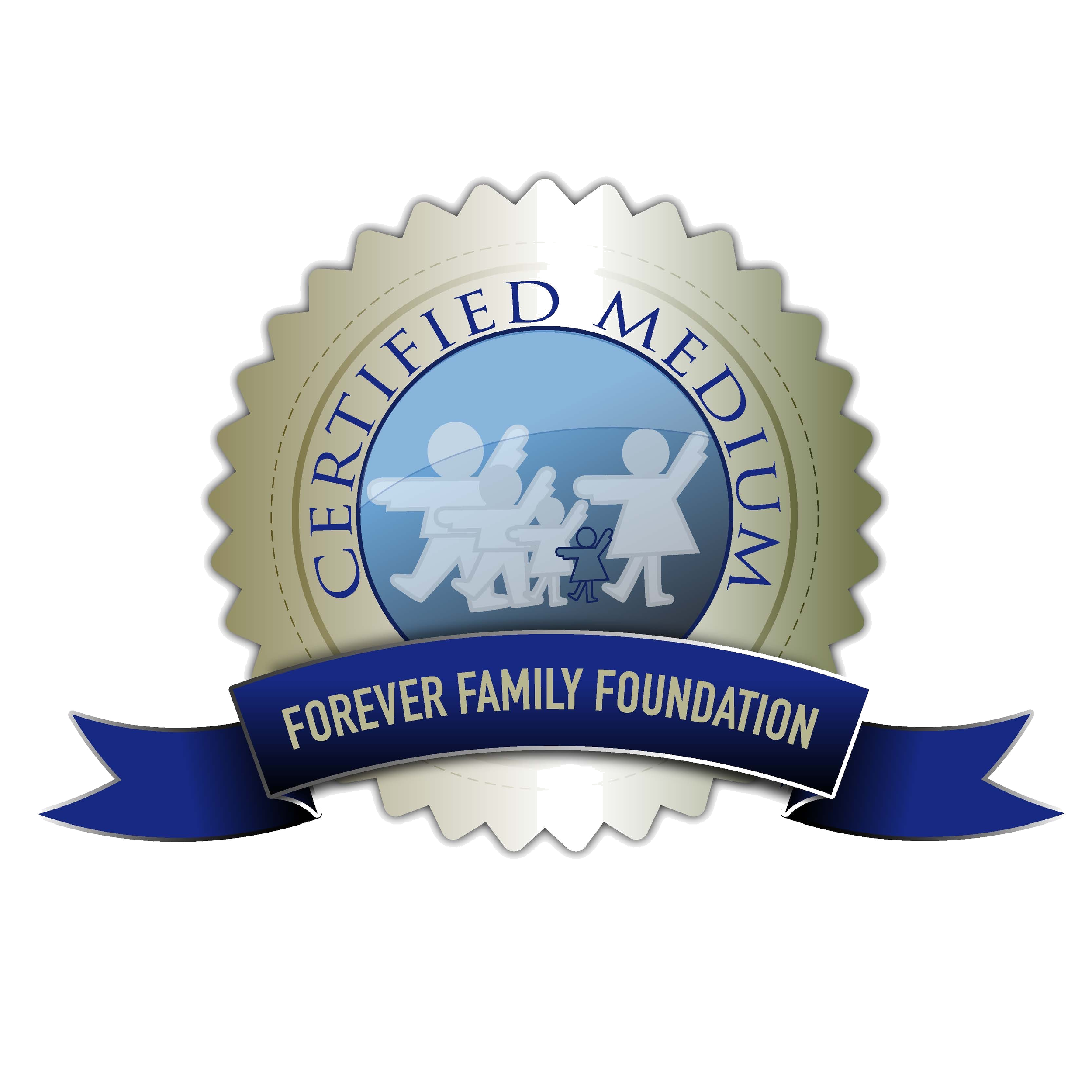 Seal with the text 'Forever Family Foundation' and blue banner.