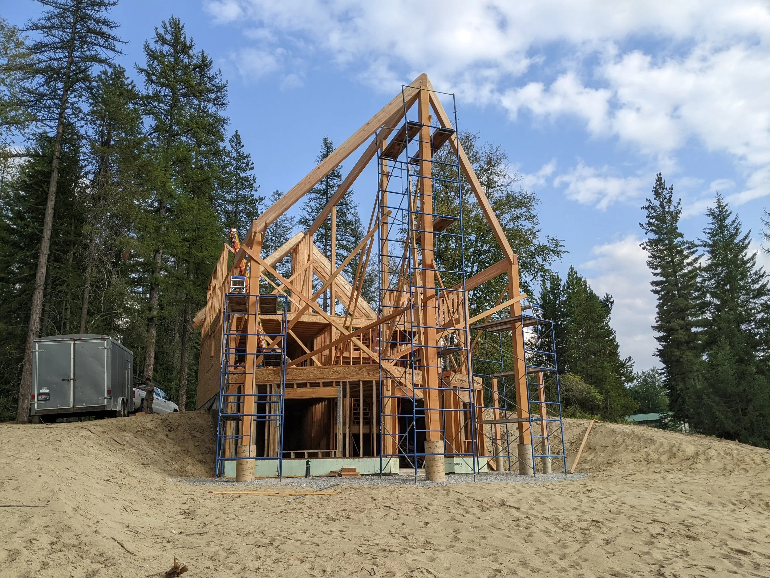 Drew Wilkinson post and beam framing North Idaho