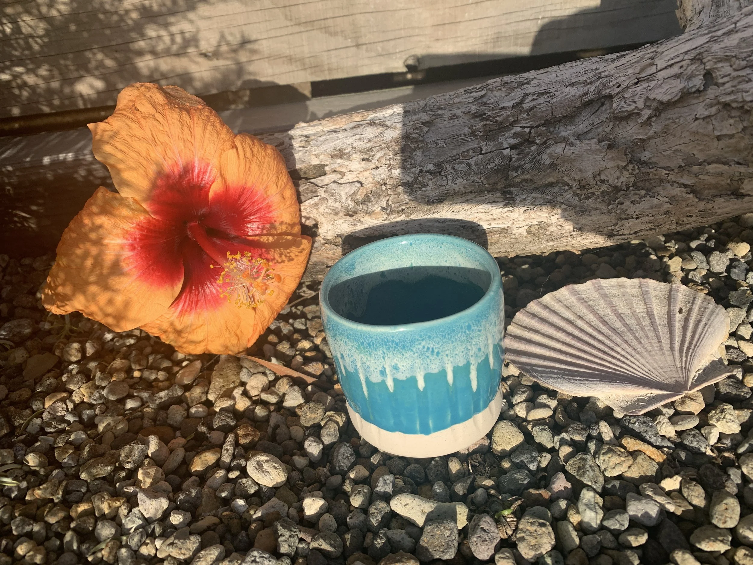 Textured blue/white