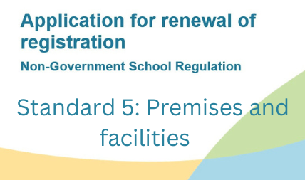 Application for Renewal of Registration	Standard 5: Premises and facilities 