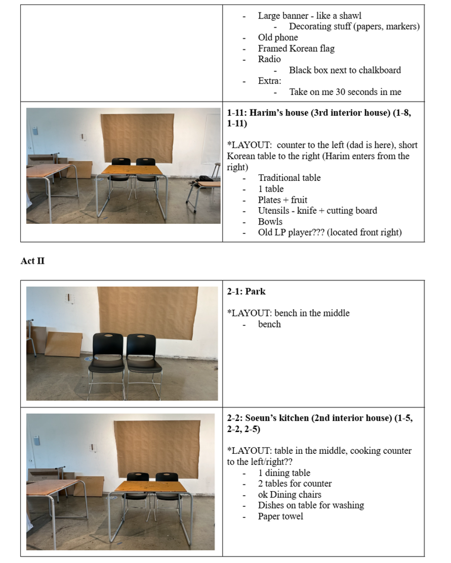 Scene-by-scene planning