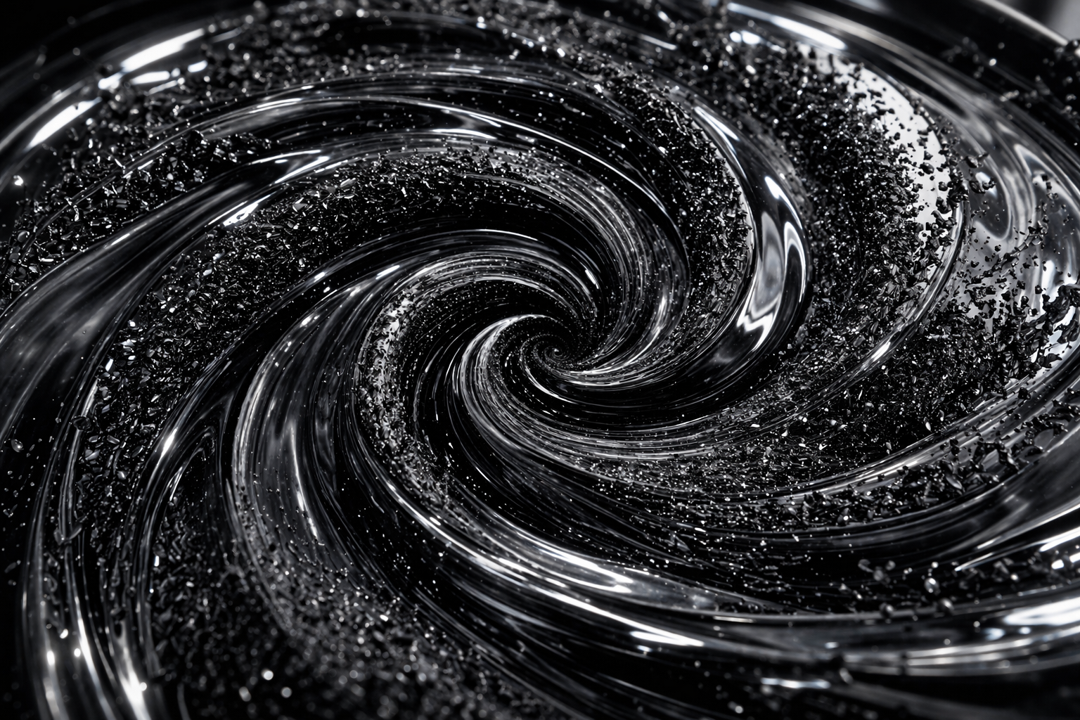 swirling carbon fibers