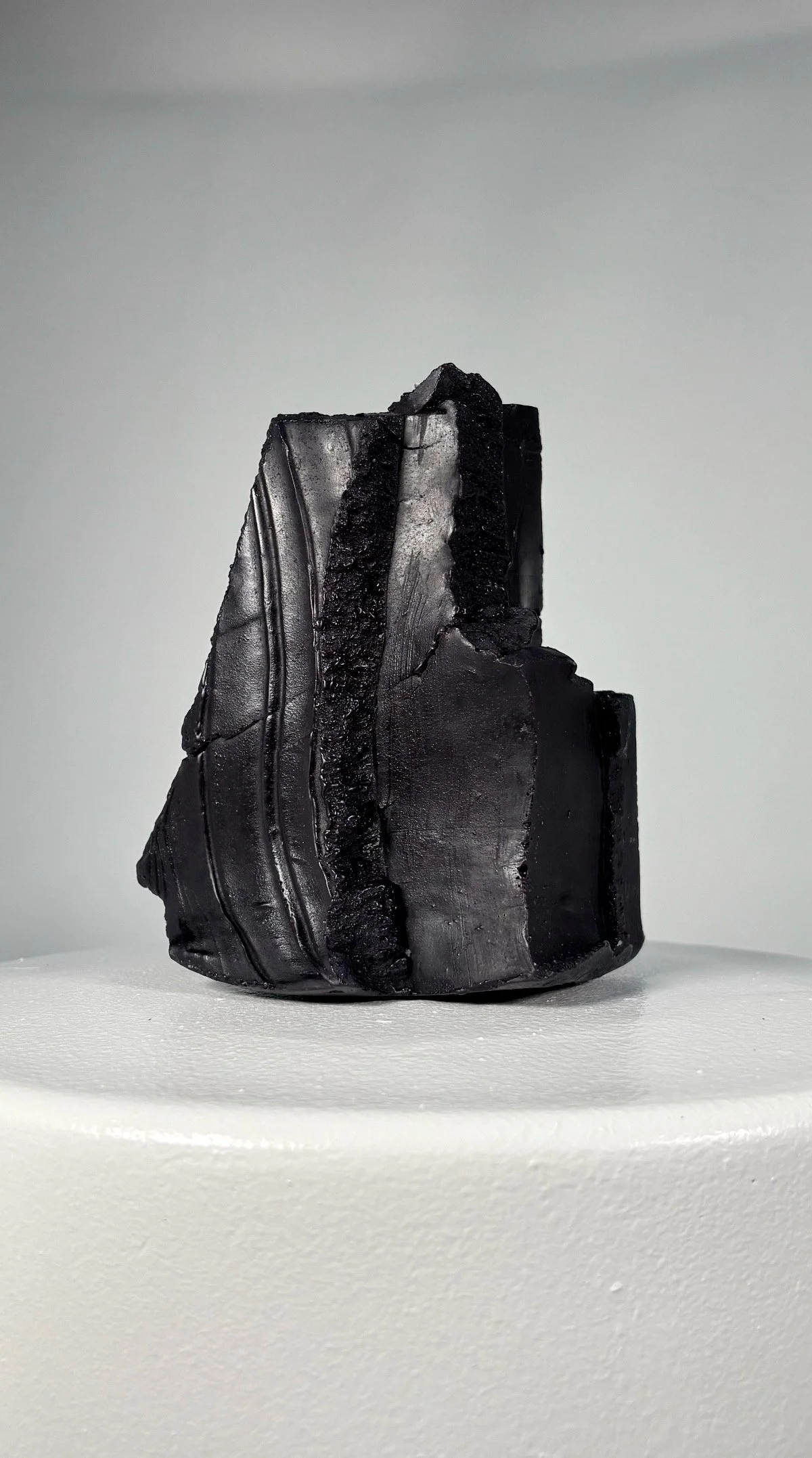 Cast Wax Candle No. 1, 2026 — sculptural candle by Liz Wycherley, overhead three quarter view
